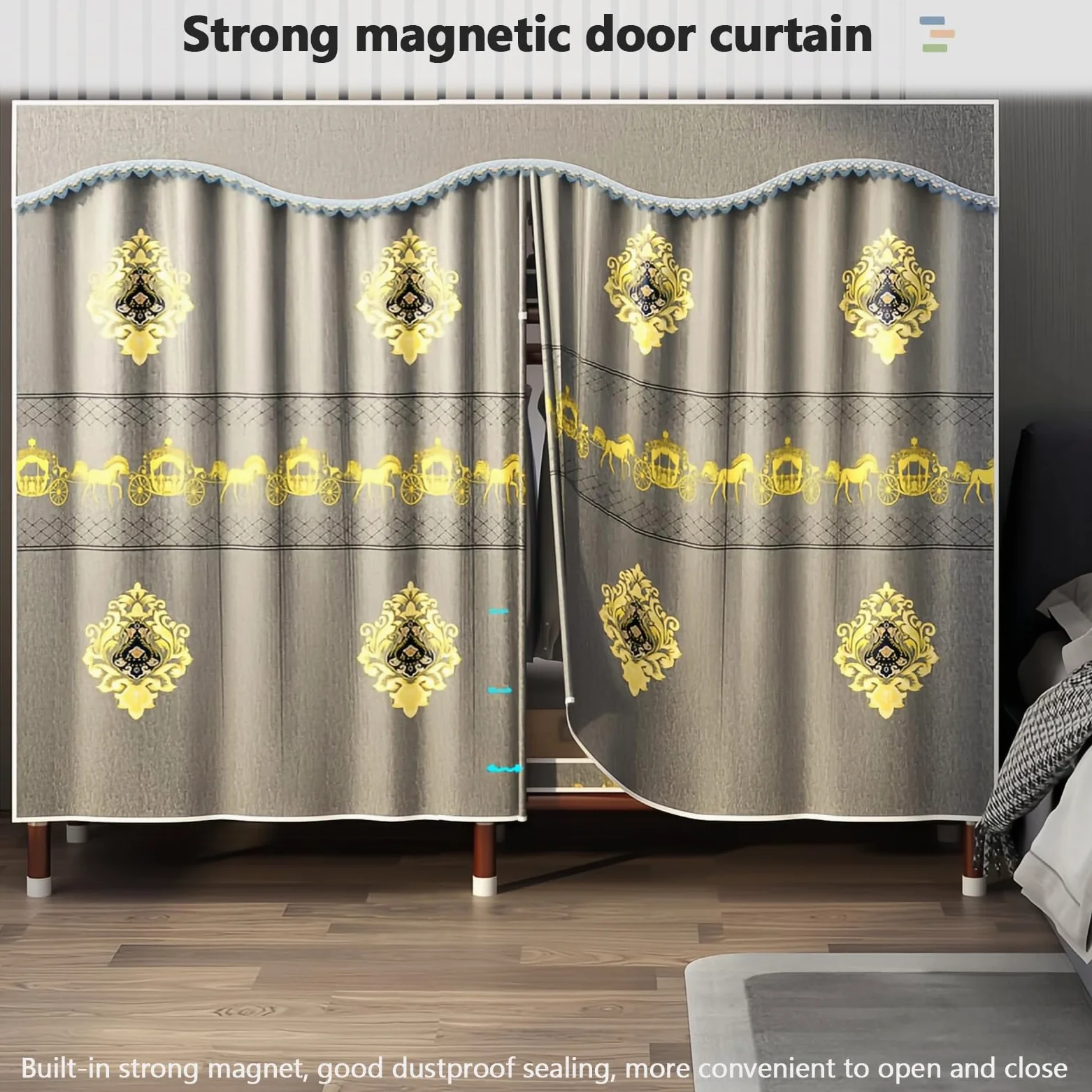 Armadio in Tessuto, Armadio Salvaspazio Guardaroba, Armadio Portatile Grigio, Armadio Guardaroba per Camera da Letto, Tubo in Acciaio per Elettroforesi Verniciato da 25 mm, 200 x 46 x 170 cm