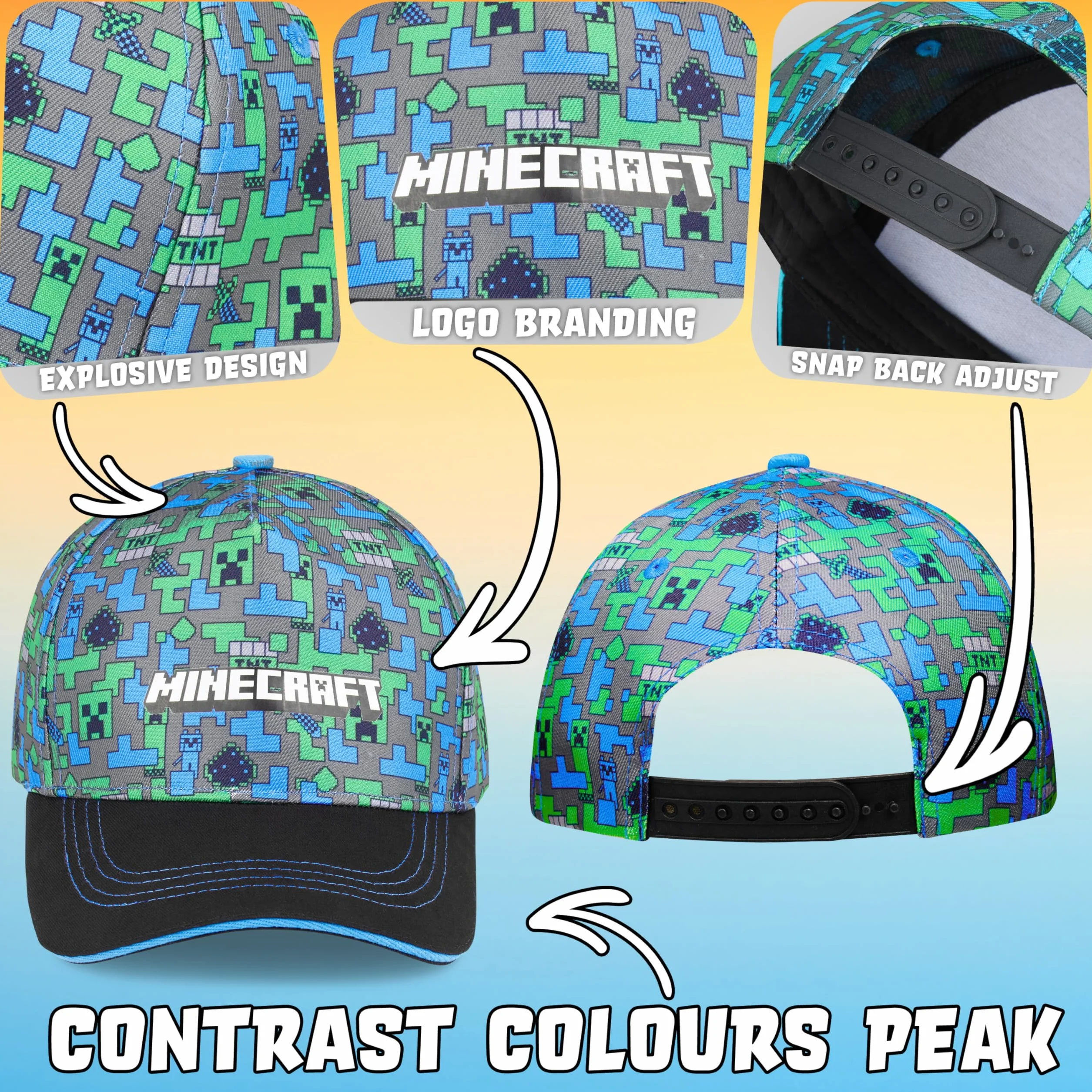 Pokemon Minecraft Super Mario Fortnite Okulary Przeciwsłoneczne dla Dzieci i Czapka Baseballowa Zestaw UV400