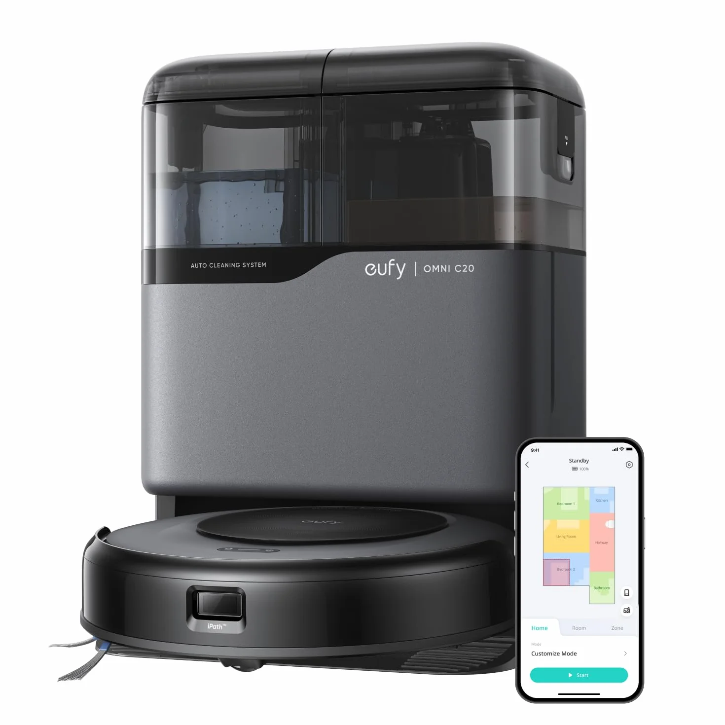 eufy robot aspirapolvere lavapavimenti Omni C20 stazione tutto in uno 7000Pa 8,5 cm design ultra piatto