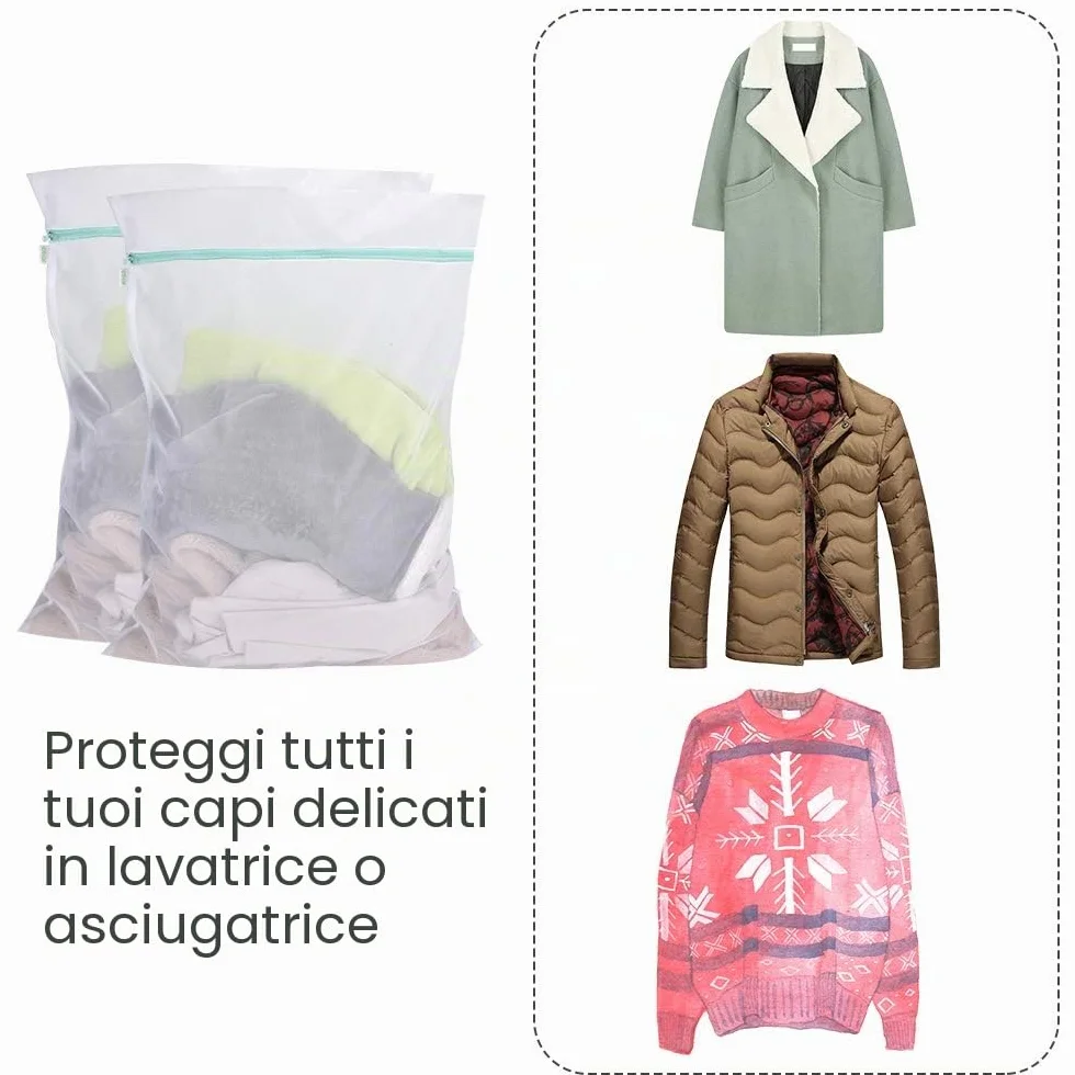 OTraki Sacchetti per Lavatrice, 60 X 80 cm Borsa Lavanderia con Cerniera Sacchetti Biancheria Lavatrice Grande Sacco Lavanderia per Camiceria, Calze, Intimo e Vestiti Borse di Lavaggio(2 Pezzi)