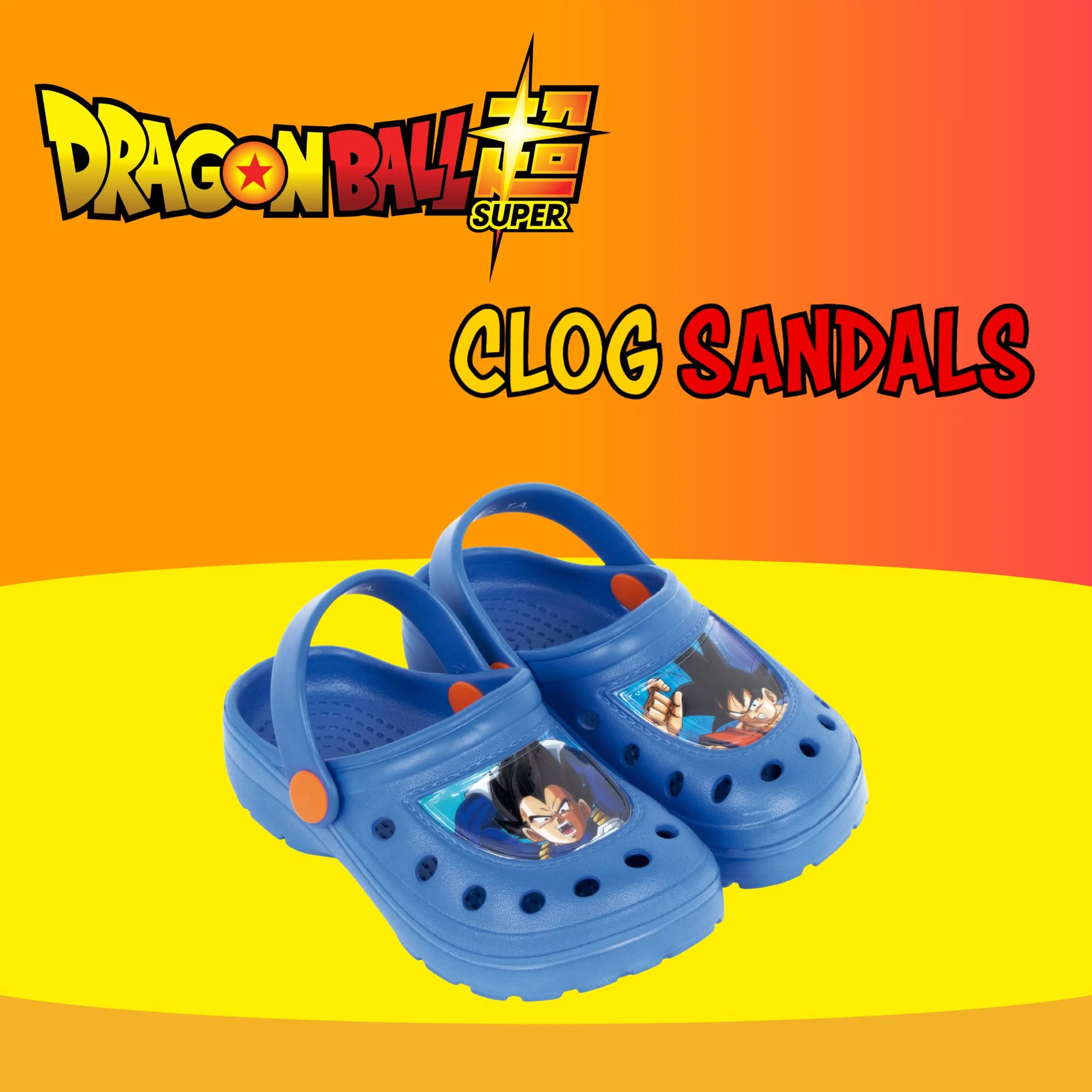Dragon Ball Z Zoccoli per bambini, design Goku, sandali classici, taglie EU 22-33