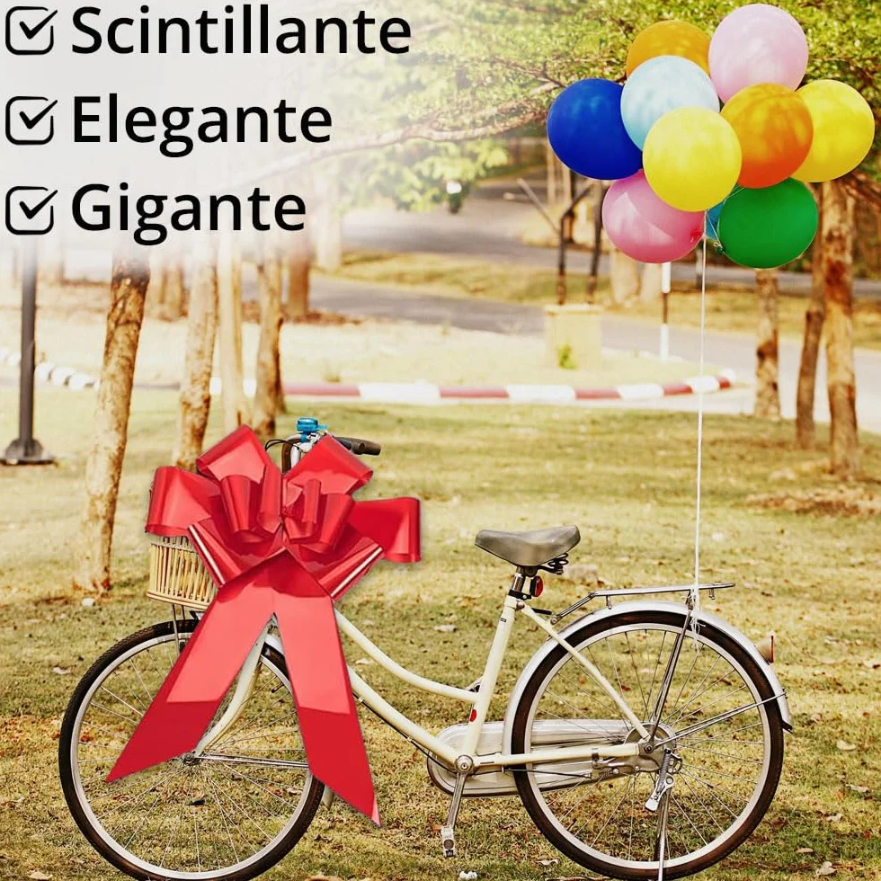 Fiocco Regalo Gigante Auto Rosso XXL 76 cm