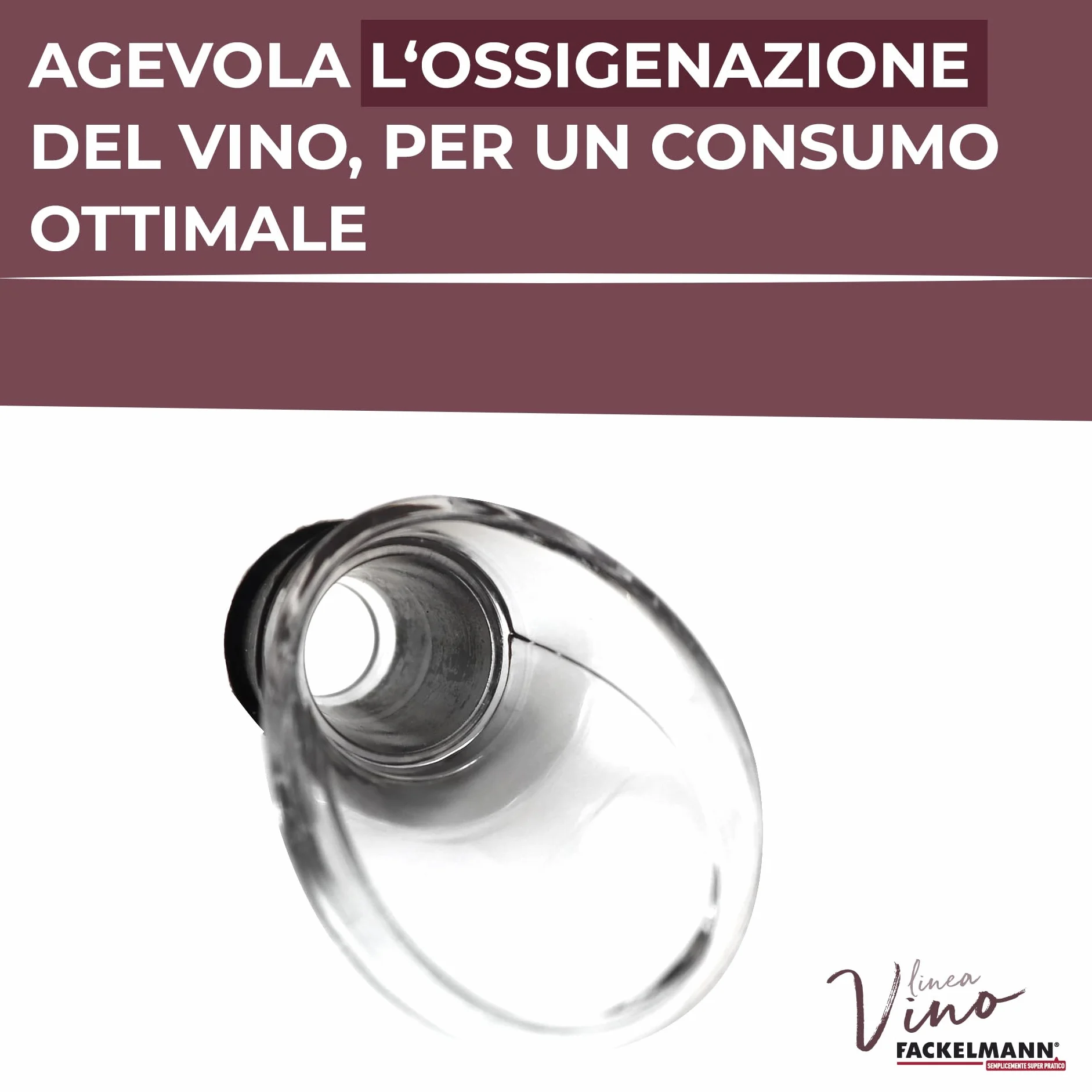 Fackelmann Beccucci Decanter 2 pz antigoccia lavastoviglie plastica silicone 4 x 5,7 cm