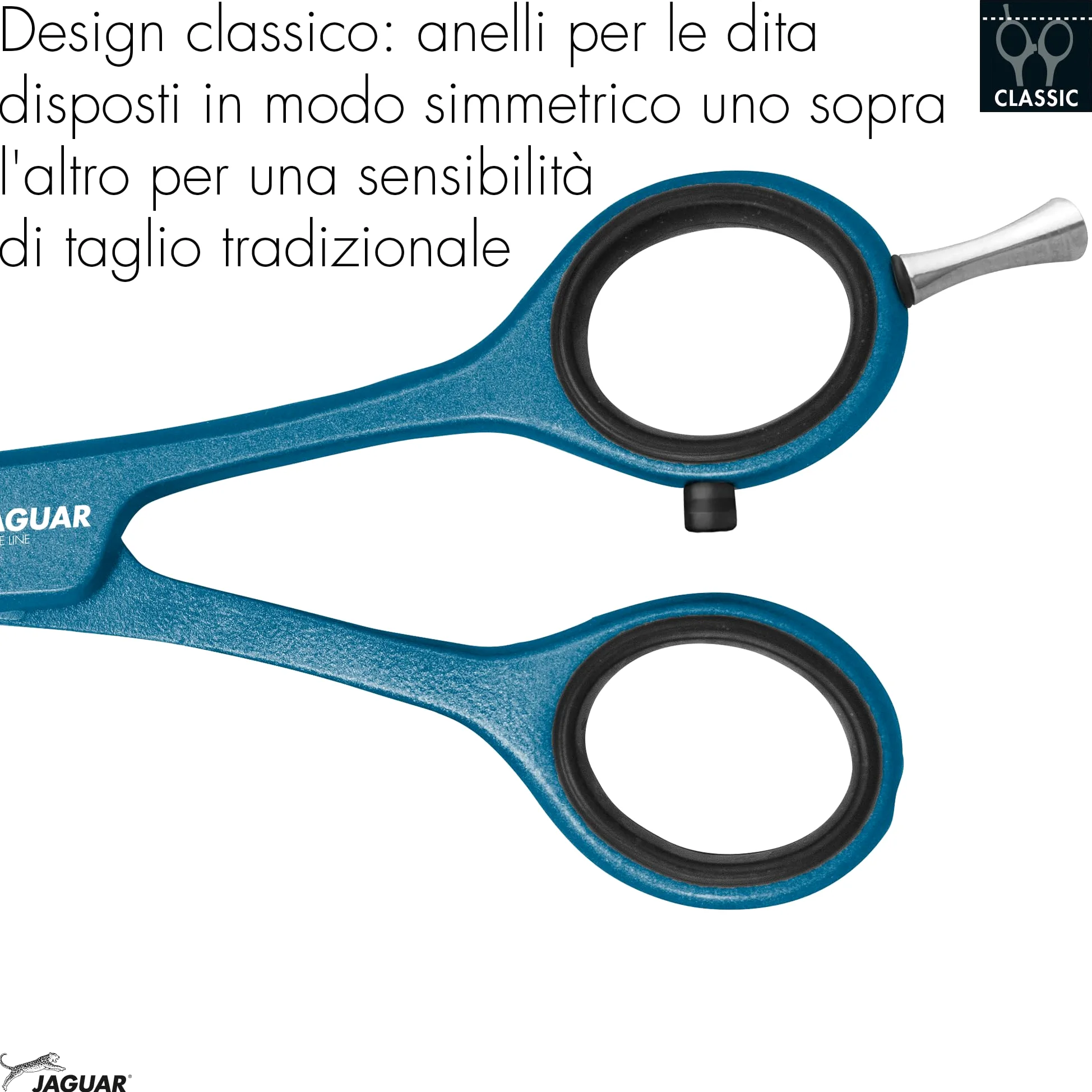 JAGUAR Forbici da modellatura PASTELL PLUS Atlantic Classic 40 5,5" | Forbici da texturizzazione con 40 denti sfolti a taglio prismatico | Rivestimento metallico antiallergico | Prodotto in Germania