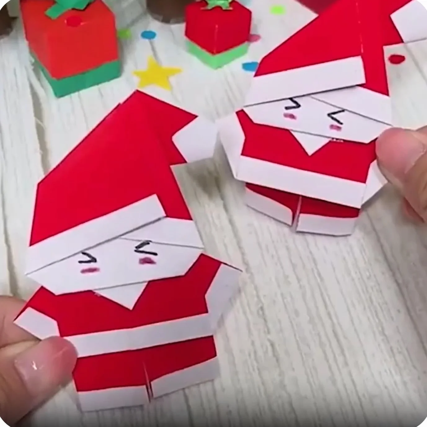 Molinter Paper 100 fogli quadrati per origami rosso/bianco per artigianato