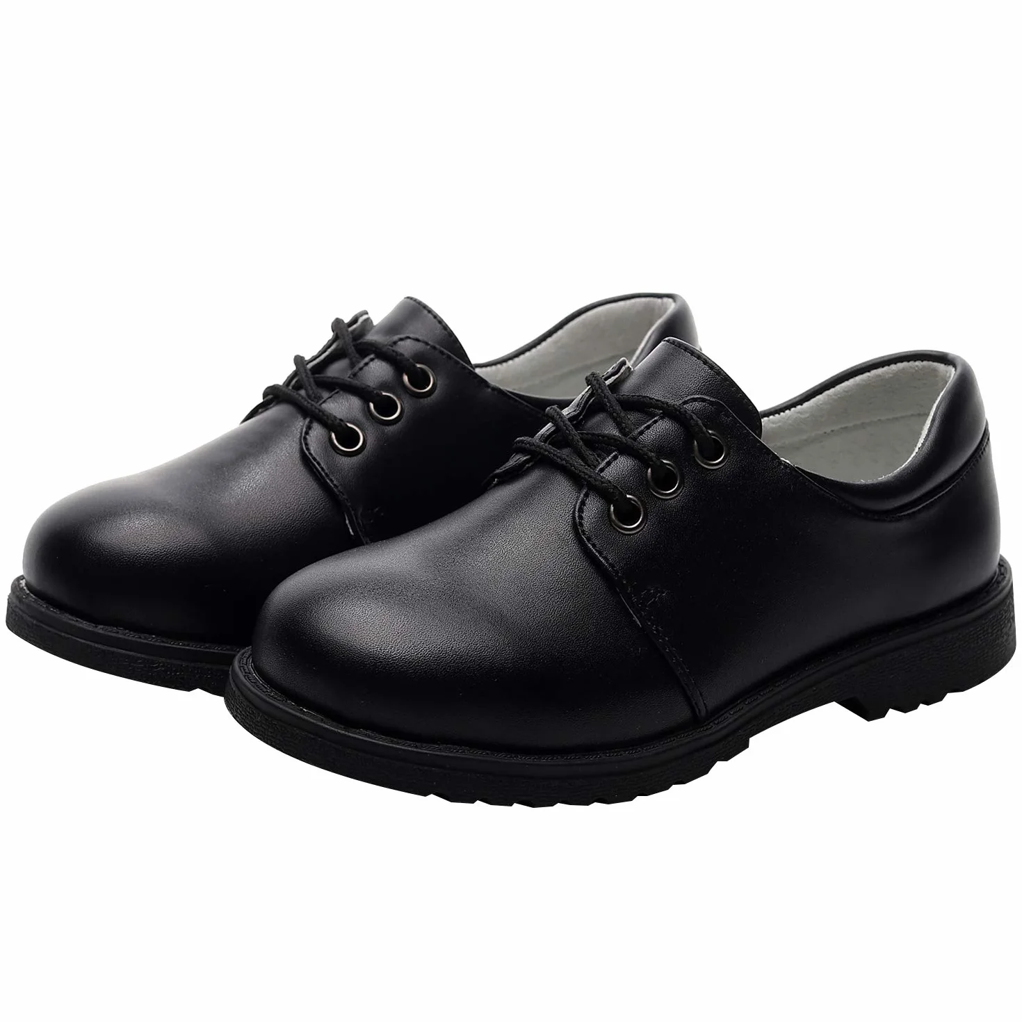 rismart Ragazzi Punta Rotonda Oxfords Formale Vestito Scuola Scarpe Stringate Basse
