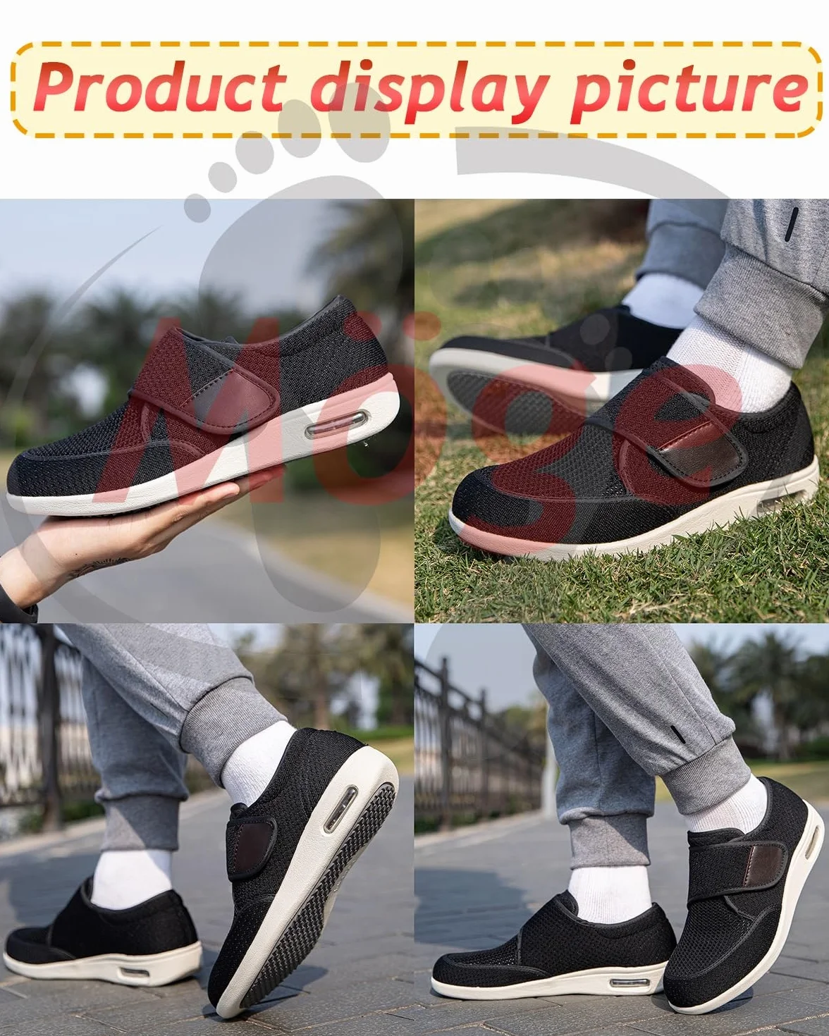Scarpe Uomo con Strappo Estive Scarpe da Lavoro Comode Leggere Traspiranti Scarpe Basse Sportive Casual Scarpe da Viaggio Ortopediche Traspiranti