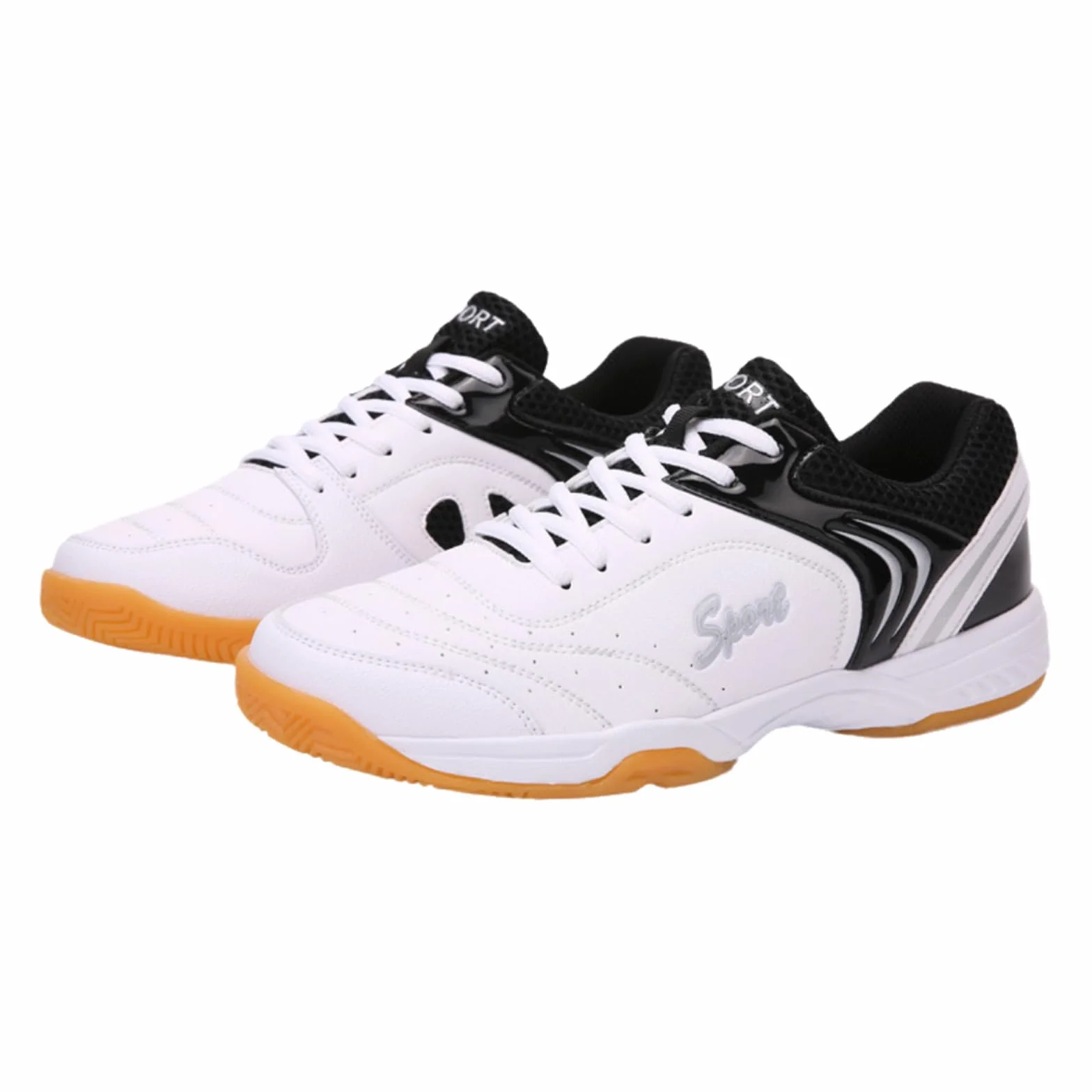 Scarpe da badminton, scarpe da badminton, unisex, resistenti all'usura, resistenti alla torsione, antiscivolo, non segnano, intersuola per assorbimento degli urti, per interni ed esterni