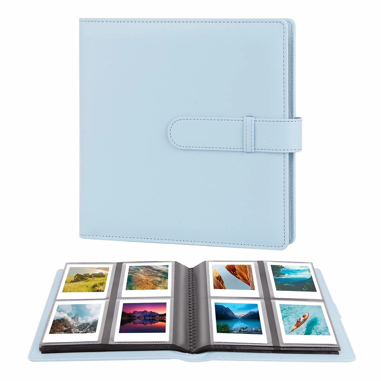 Album Fotografico con 288 Scomparti per Fotocamera Istantanea Fujifilm Instax Square SQ1/SQ6/SQ10/SQ20/SQ40 e Pellicola Kodak Mini Shot 3, Capace di Contenere Foto da 78x90 mm (Blu)