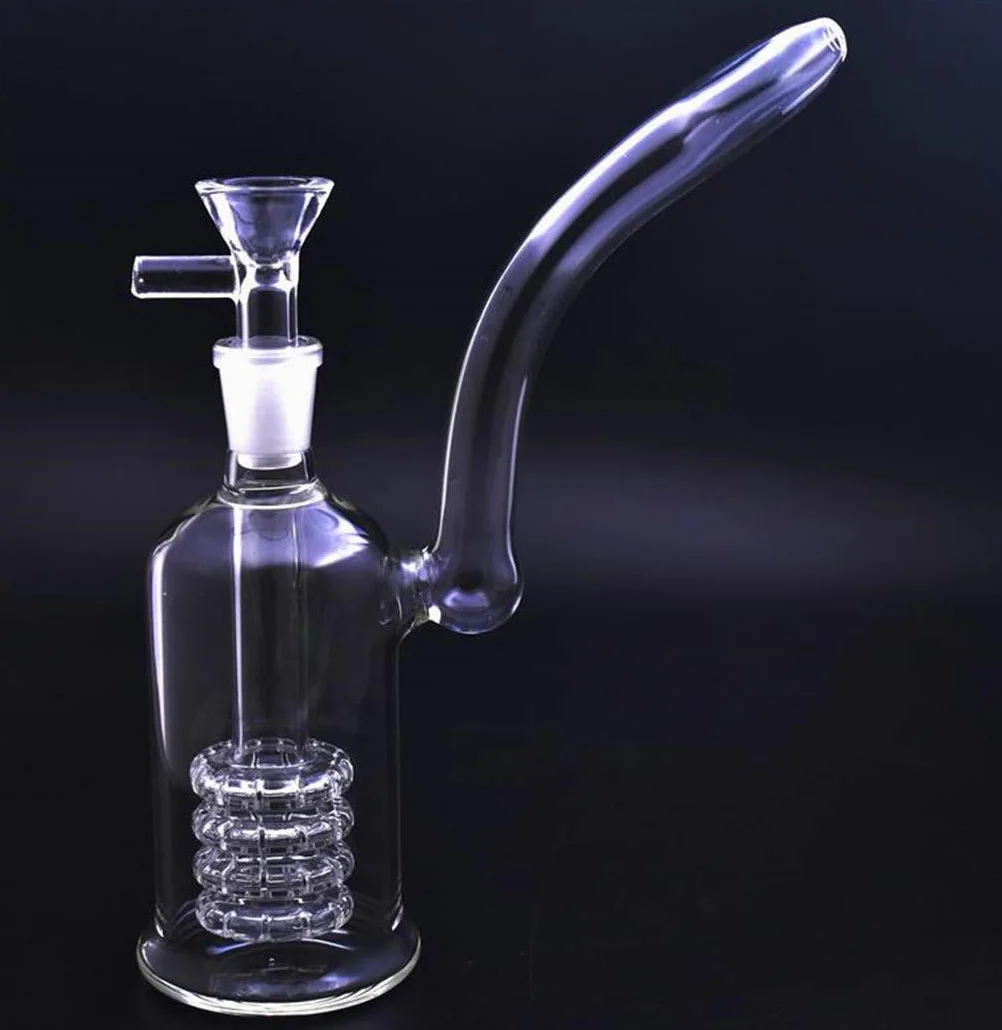 Bruciatore a olio in vetro spesso per raccogliere cenere, 20,3 cm, per bong, con dab rig da 14 mm, per fumare (B)