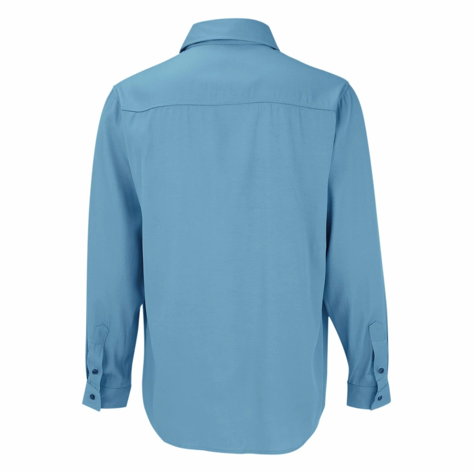 Camicia Jeans Uomo Maniche Lunghe Bottoni Tasche Fit Classico Lavoro Vintage Cowboy Western