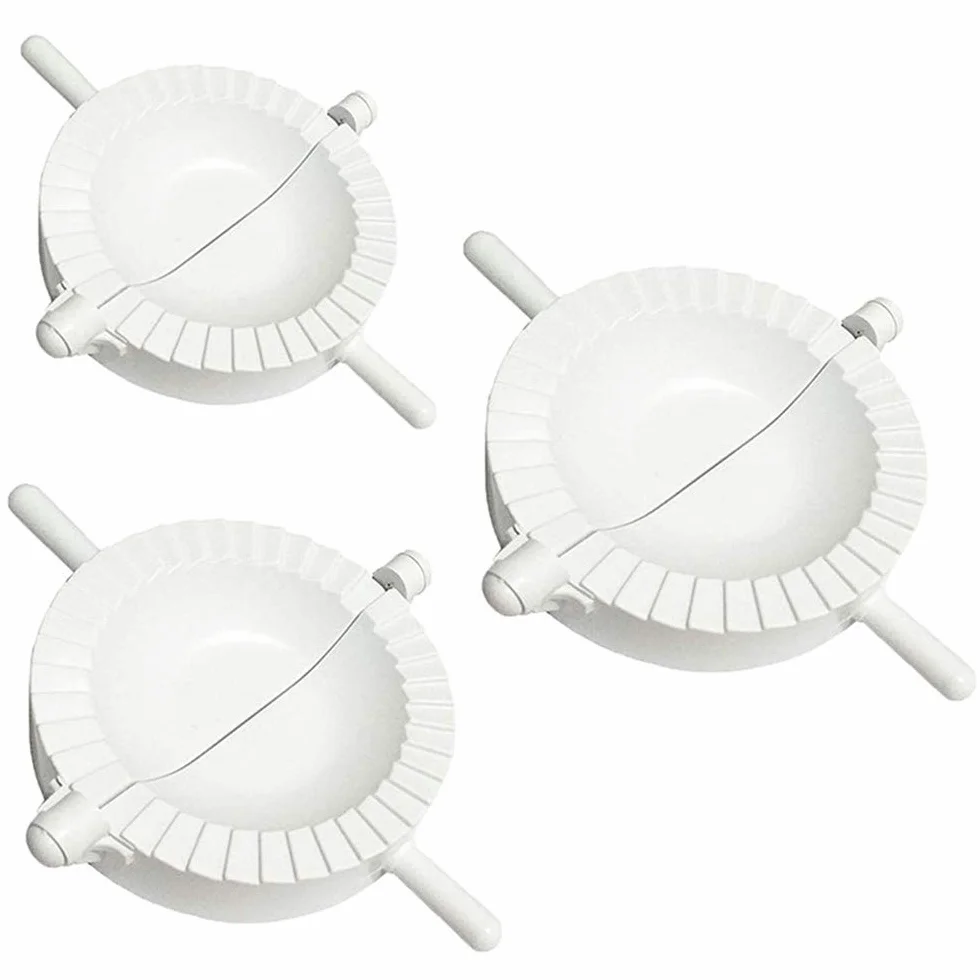 Voarge Stampo per Ravioli 3 Pezzi, Dough Press Pasticceria Utensili Mold Bianco