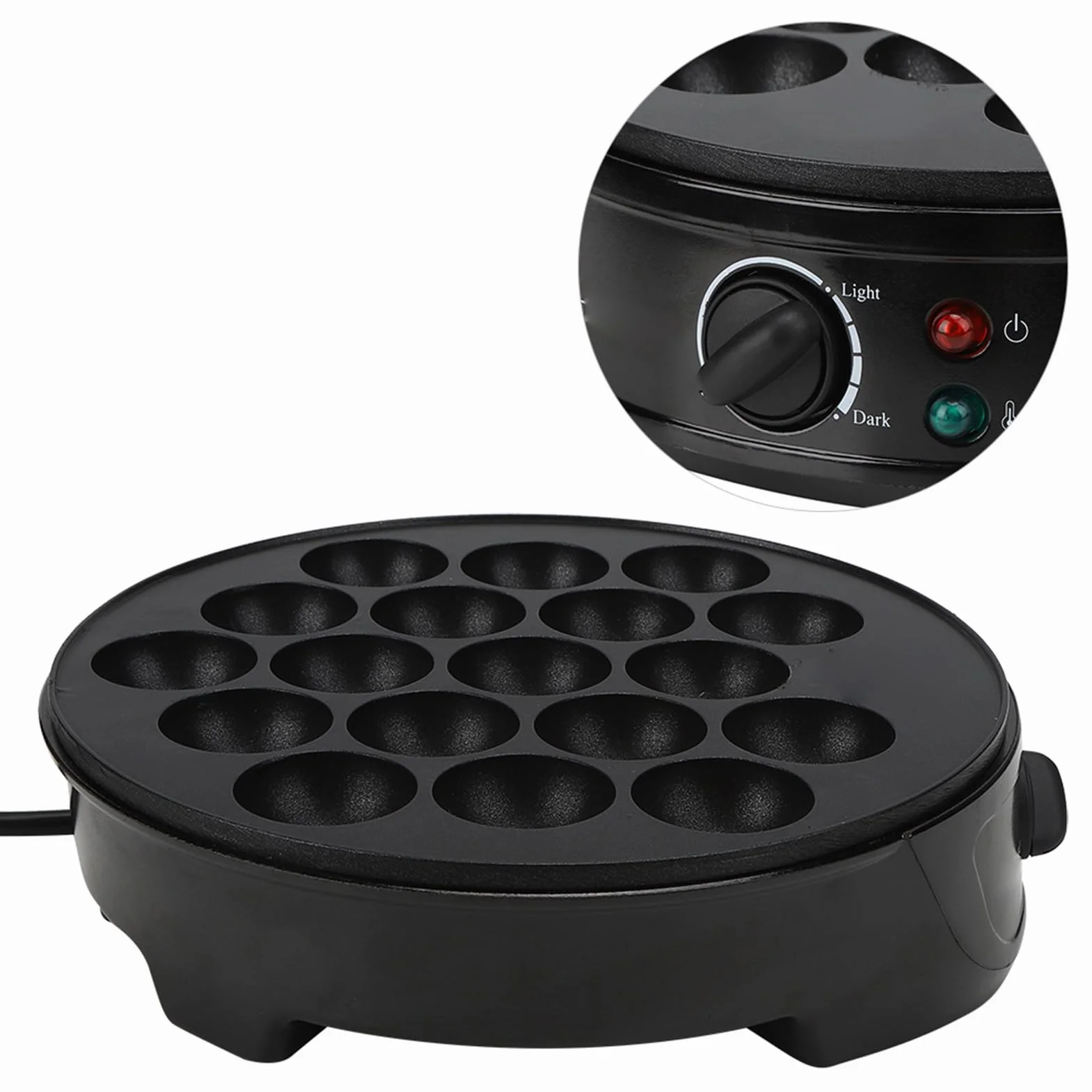 Macchina per Takoyaki Elettrica 18 Griglie Teglia per Polpo Palla Fai da Te Colazione