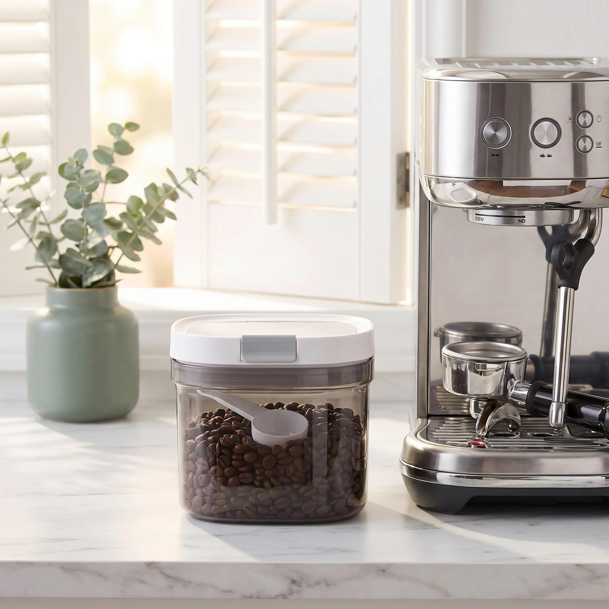 Barattolo ermetico da 800 ml/27 oz per latte in polvere | Contenitore riutilizzabile con coperchio per chicchi di caffè, zucchero e alimenti secchi, a prova di umidità, per la cucina,