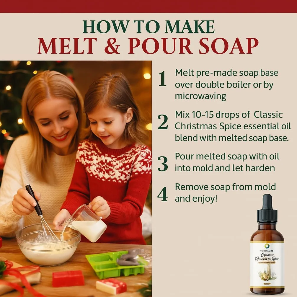 Miscela classica di oli essenziali di spezie natalizie, grande 30 ml, ideale per diffusori per la casa, sapone e candele, cera, bruciatori, bombe da bagno, oli essenziali vegani e prodotti nel Regno