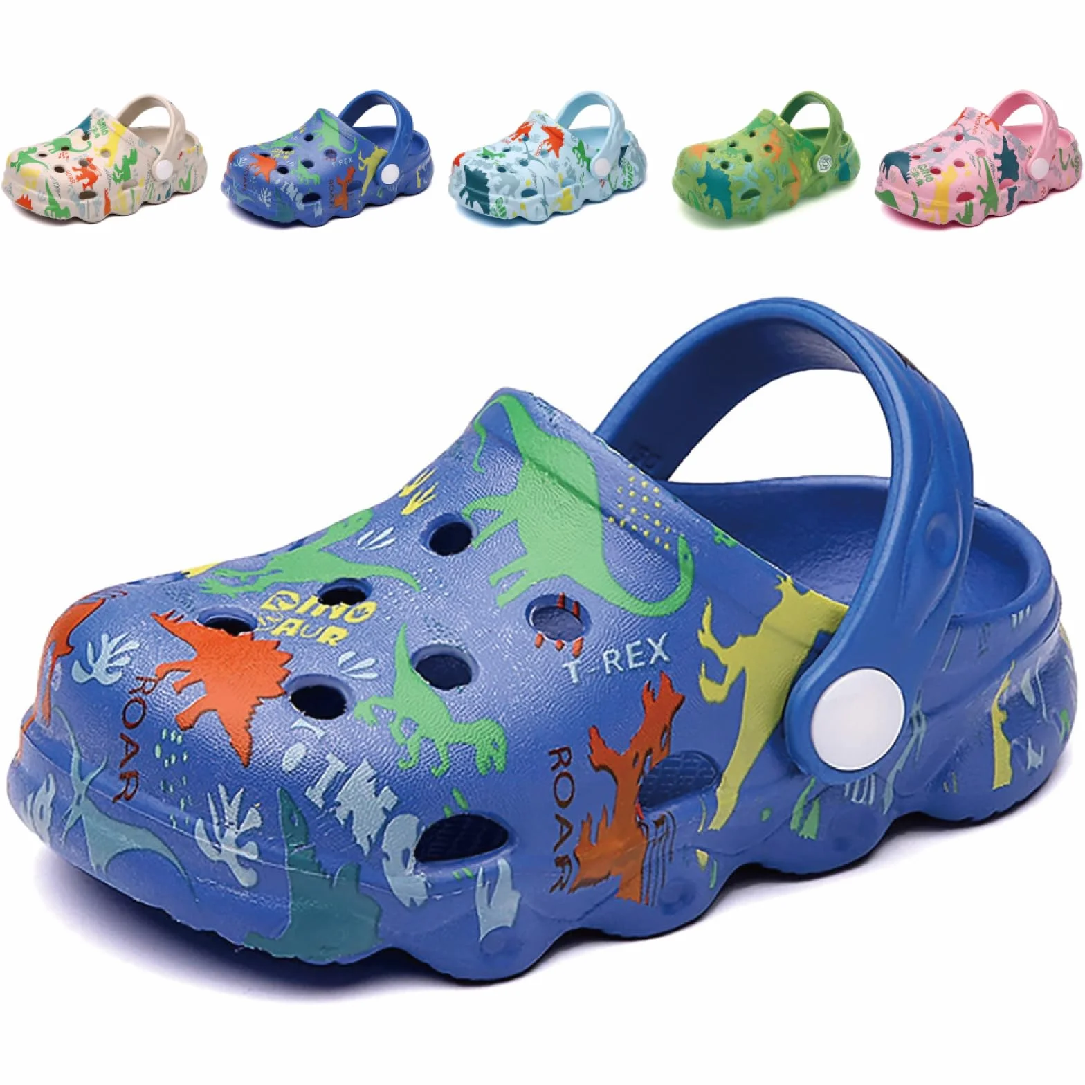 Zoccoli e Sabot Bambini Ciabatte Estive Sandali da Spiaggia Dinosauro Pantofole da Giardino per Ragazzi Ragazze Antiscivolo Scarpe da Piscina
