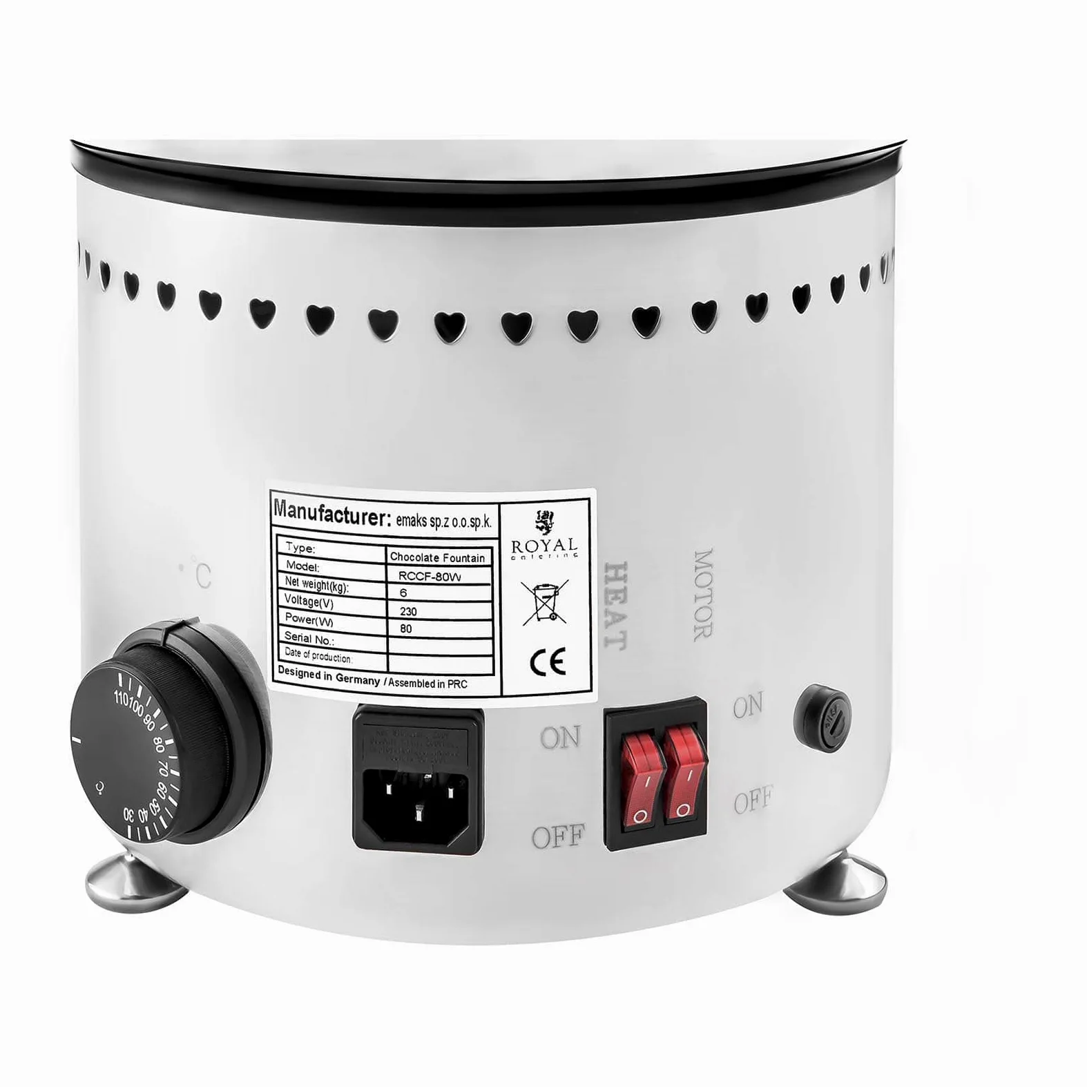 Royal Catering - RCCF-230W - Fontana di cioccolato - 4 livelli