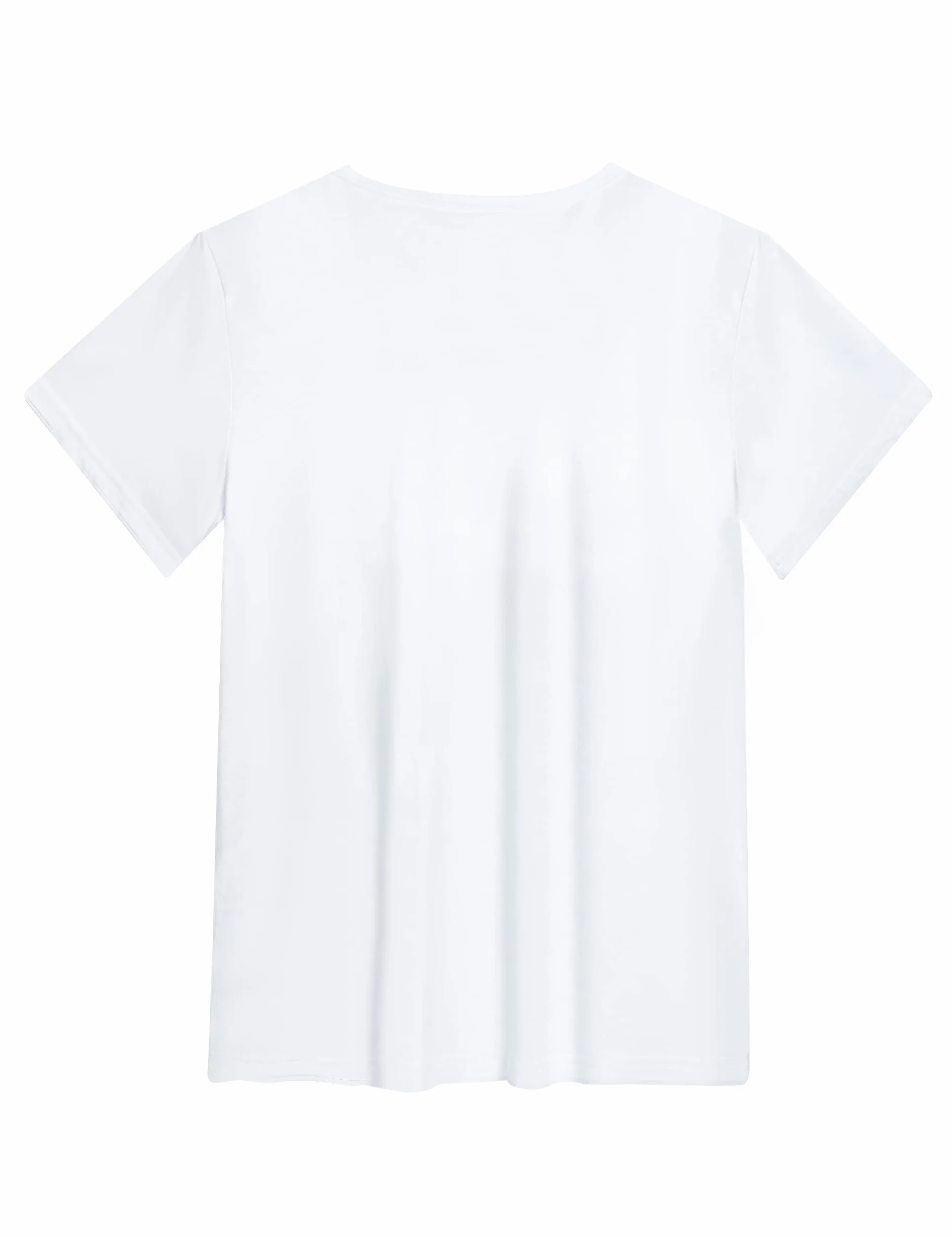 Heekpek T-Shirt Donna Manica Corta Bianca Cotone Casual Girocollo Stampa Estiva