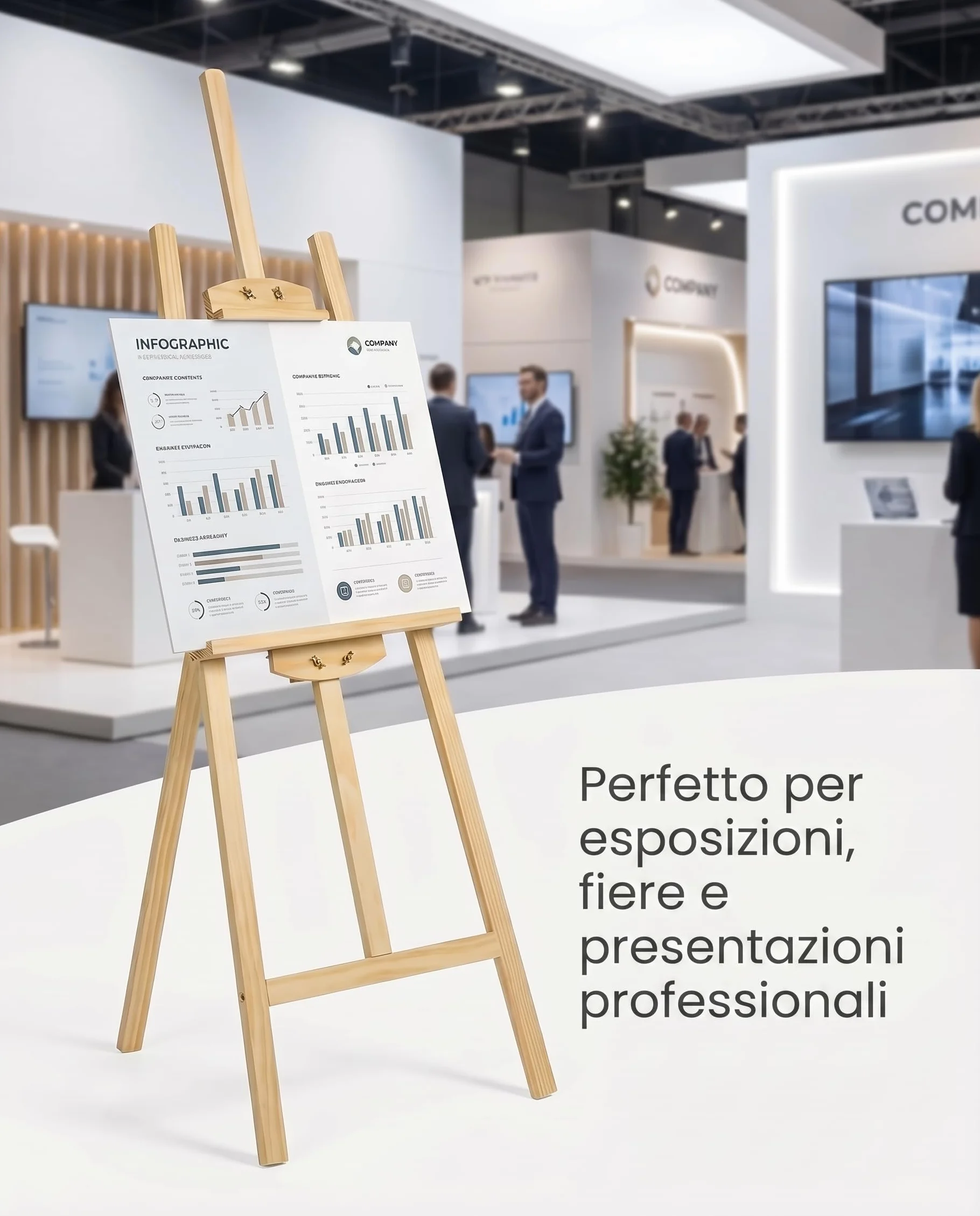 Cavalletto Pittura in Legno di Pino 175 cm Regolabile Altezza e Inclinazione
