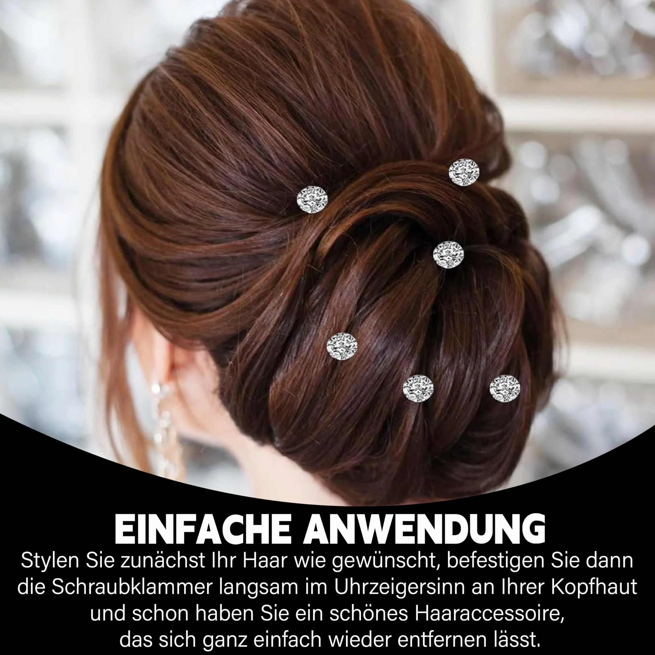 Forcine a spirale con strass per capelli mini accessori matrimonio spose