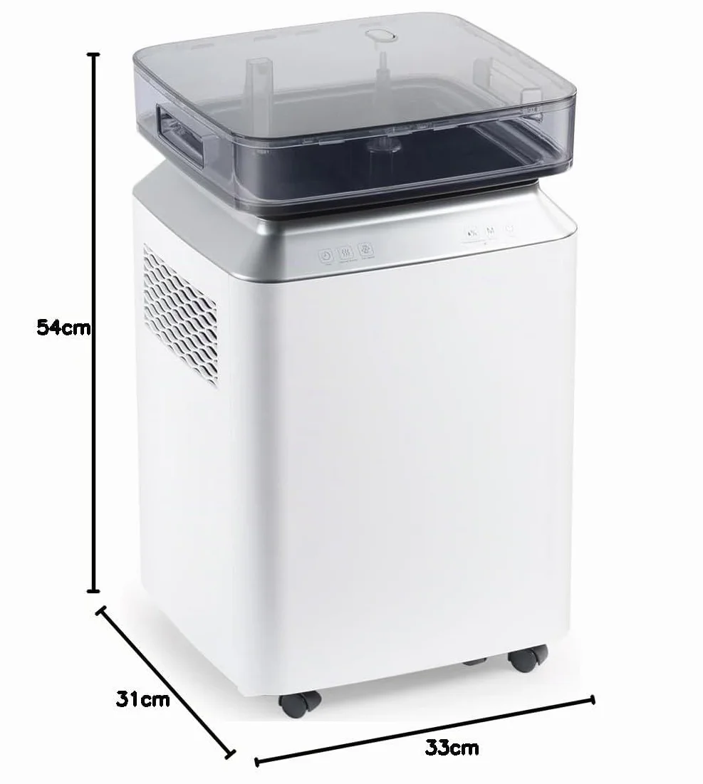 Kalopsia Deumidificatore Casa Muffa Portatile: Professionale 80L/Giorno Pompa 5M Drenaggio Automatico per Grandi Ambienti 170㎡ Silenzioso 46dB Cantina/Bagno/Stanza/Seminterrato/Garage/Ufficio