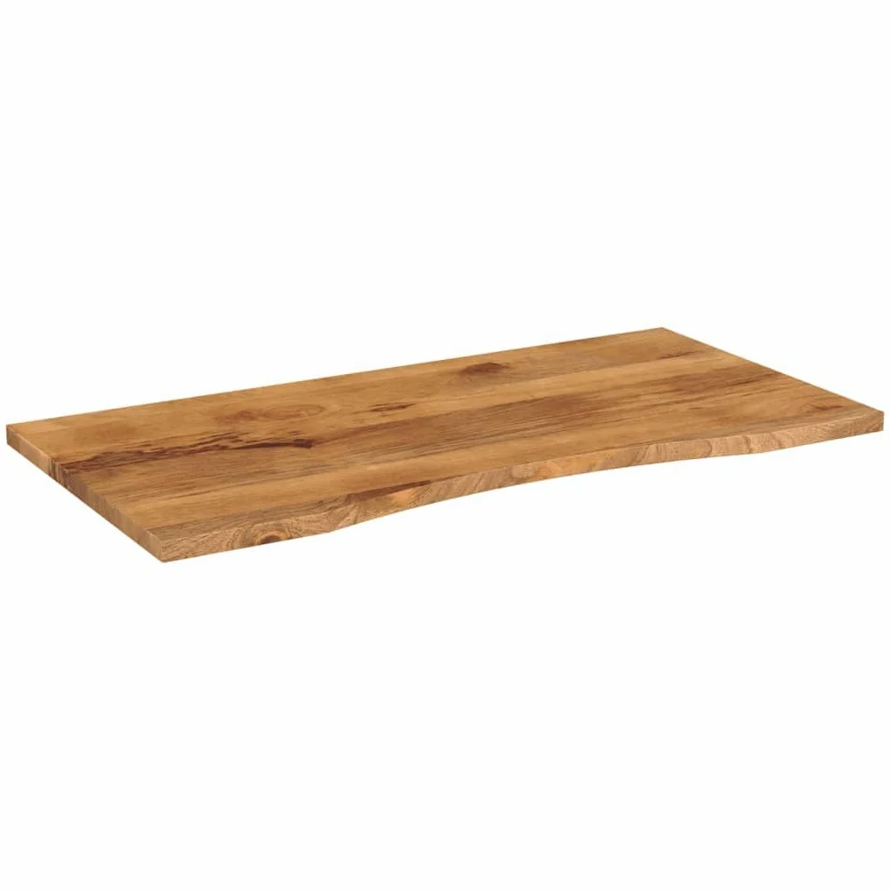 vidaXL Piano Scrivania con Curva 120x50x2,5cm Massello Grezzo di Mango