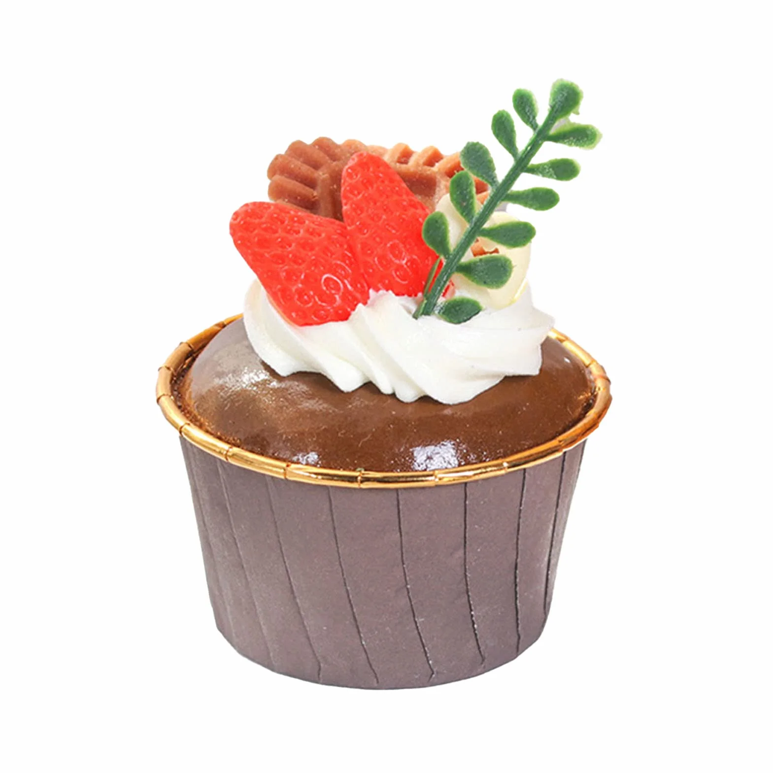 Pirottini per Cupcake Carta 6 Pezzi, Modelli Realistici Cupcake Finto Wrappers Muffin Cups per Feste