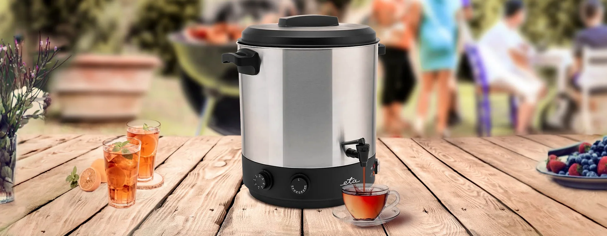 ETA Granny – 1800 W, regolazione della temperatura 30 – 100 °C, acciaio inox, capacità 25 l