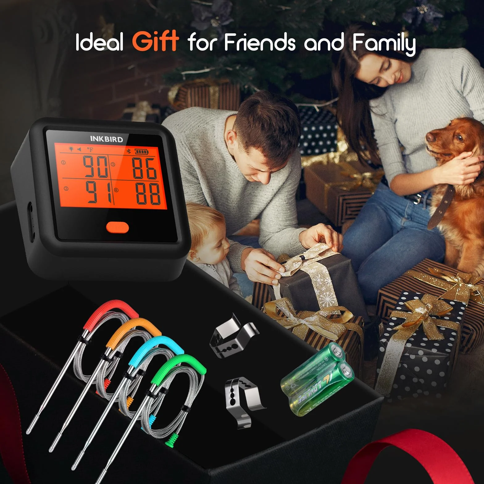 INKBIRD IDT-34C-B Termometro Barbecue Bluetooth 4 sonde