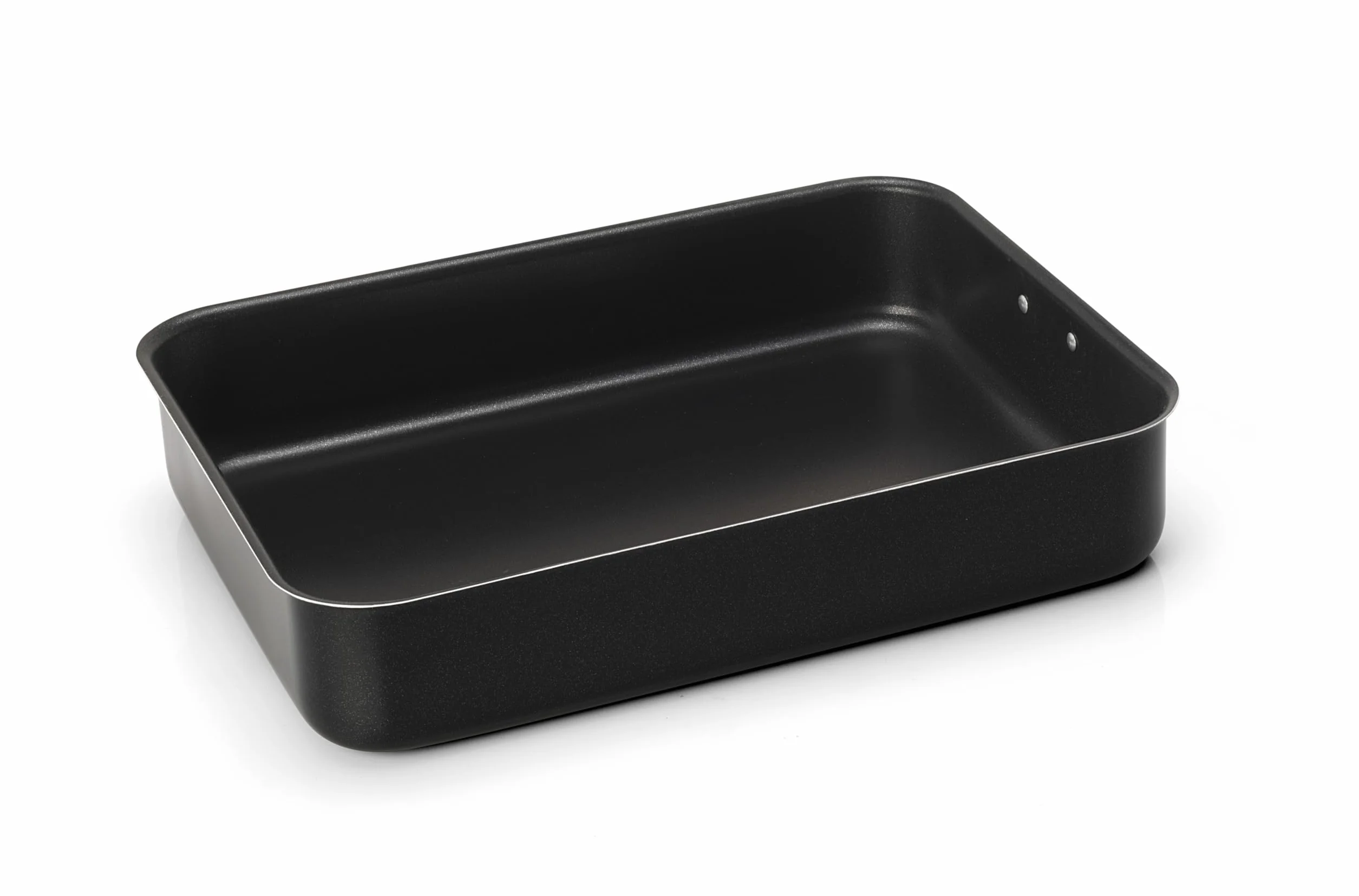 Zanetti - Jumbo, Lasagnera Antiaderente Misura 40 x 28 cm, Lasagnera Rettangolare con Anello per Appendere, Salvaspazio, Colore Nero, Made in Italy