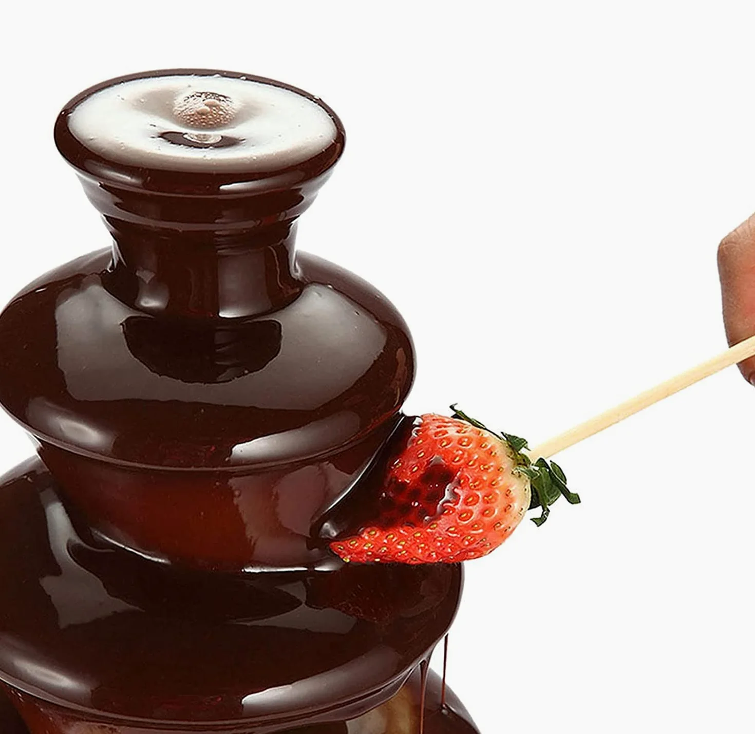 4/5/6/7 Livelli di Grande capacità Cascata di Cioccolato/Melting Pot, Macchina per Fontana di fonduta di Cioccolato Commerciale, per Feste di Compleanno, Feste di Matrimonio al Ristorante (4 Tier)