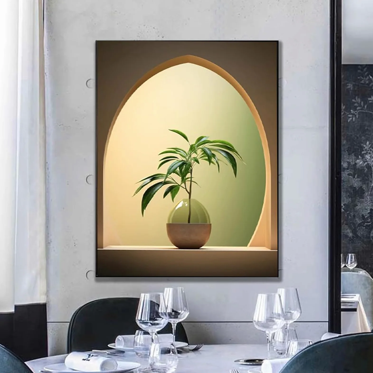 Generico Decorazione Della Scatola Del Contatore Elettrico Coprire L'interruttore Di Alimentazione Quadri Decorativo Della Nascondere Scatola Distribuzione(D,50X60CM)