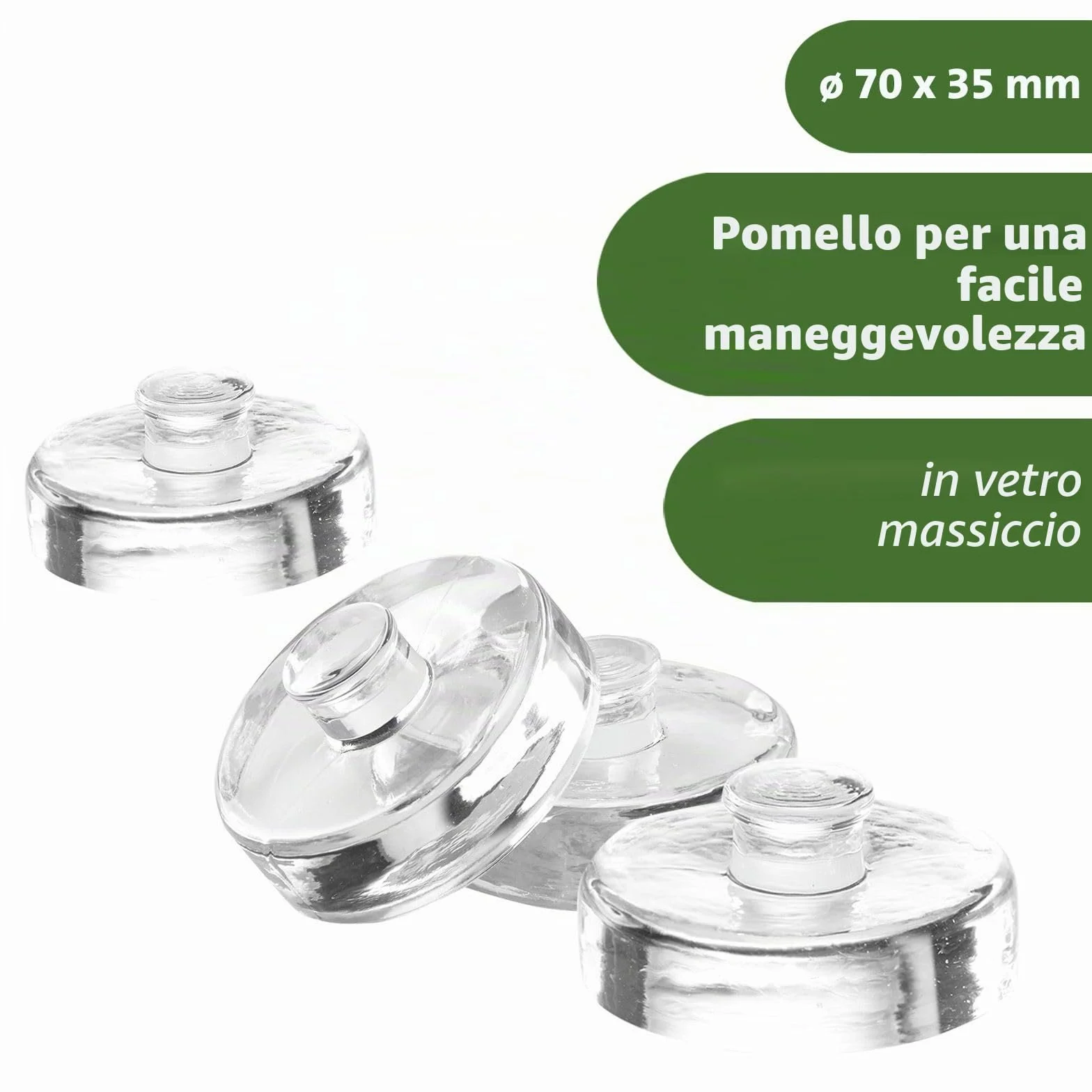 Westmark Pesi da fermentazione in vetro Ø 7 cm 4 pezzi