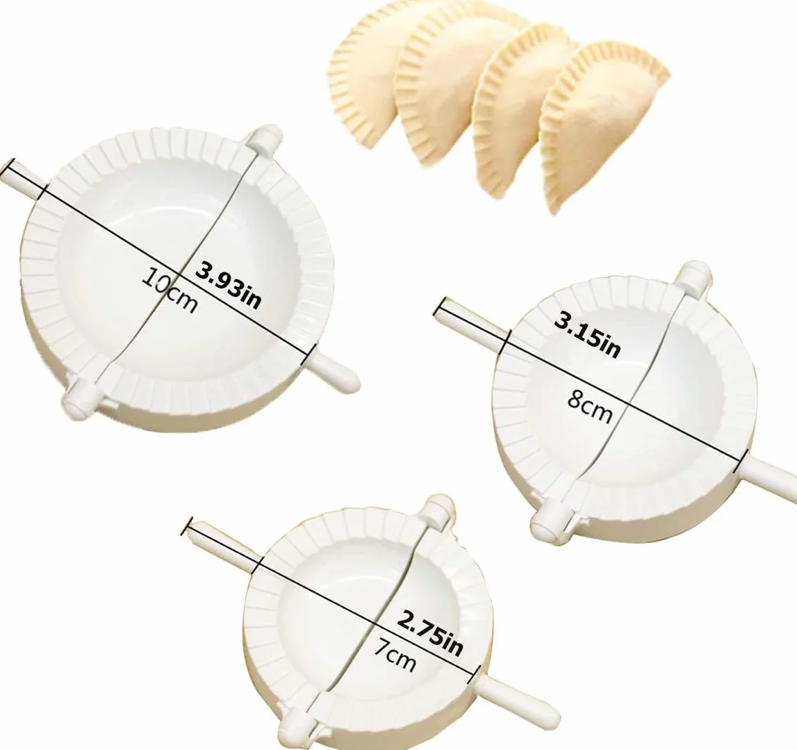 Voarge Stampo per Ravioli 3 Pezzi, Dough Press Pasticceria Utensili Mold Bianco