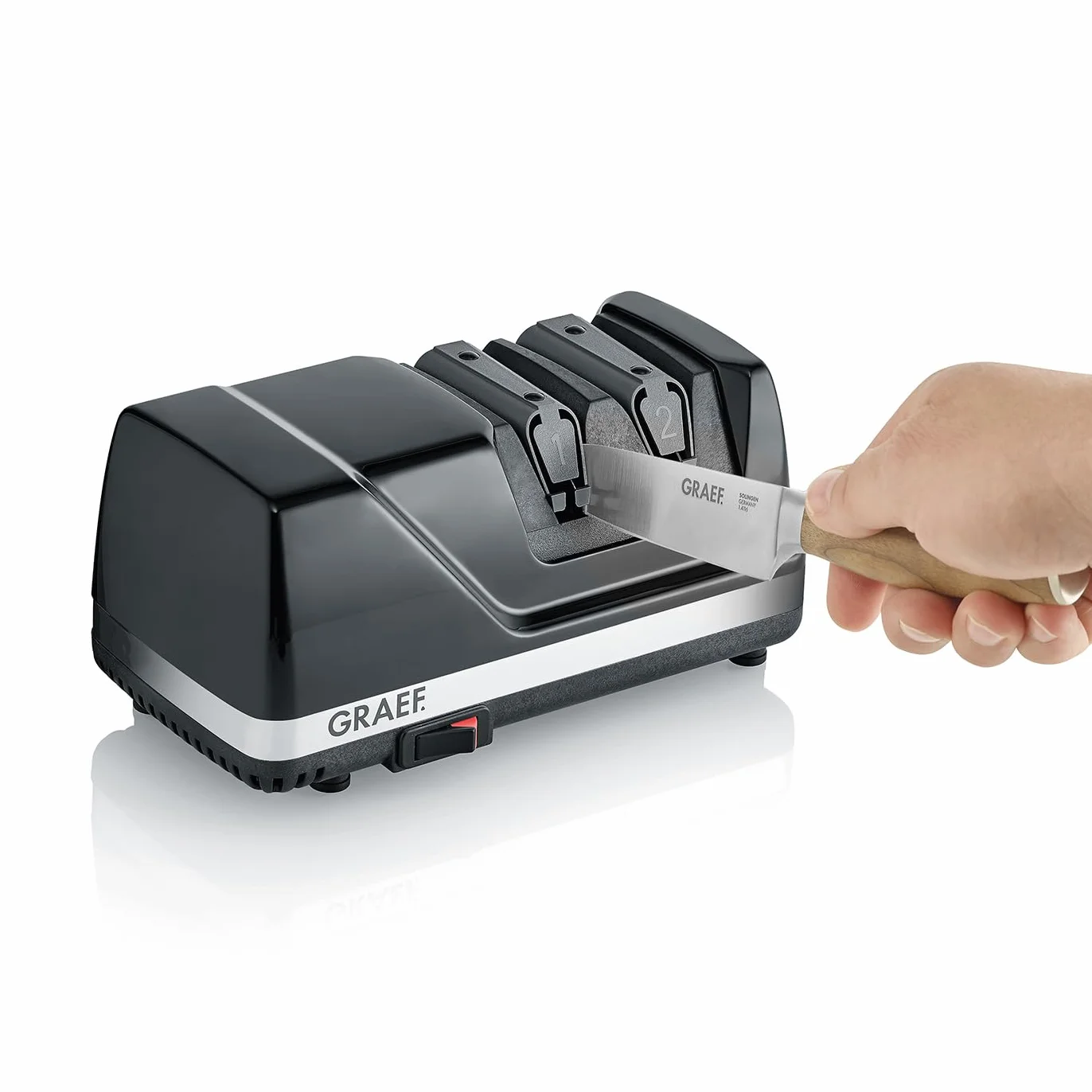 GRAEF Affilacoltelli Elettrico CX110 15° Diamantati Dizor XV Lama Elastomero
