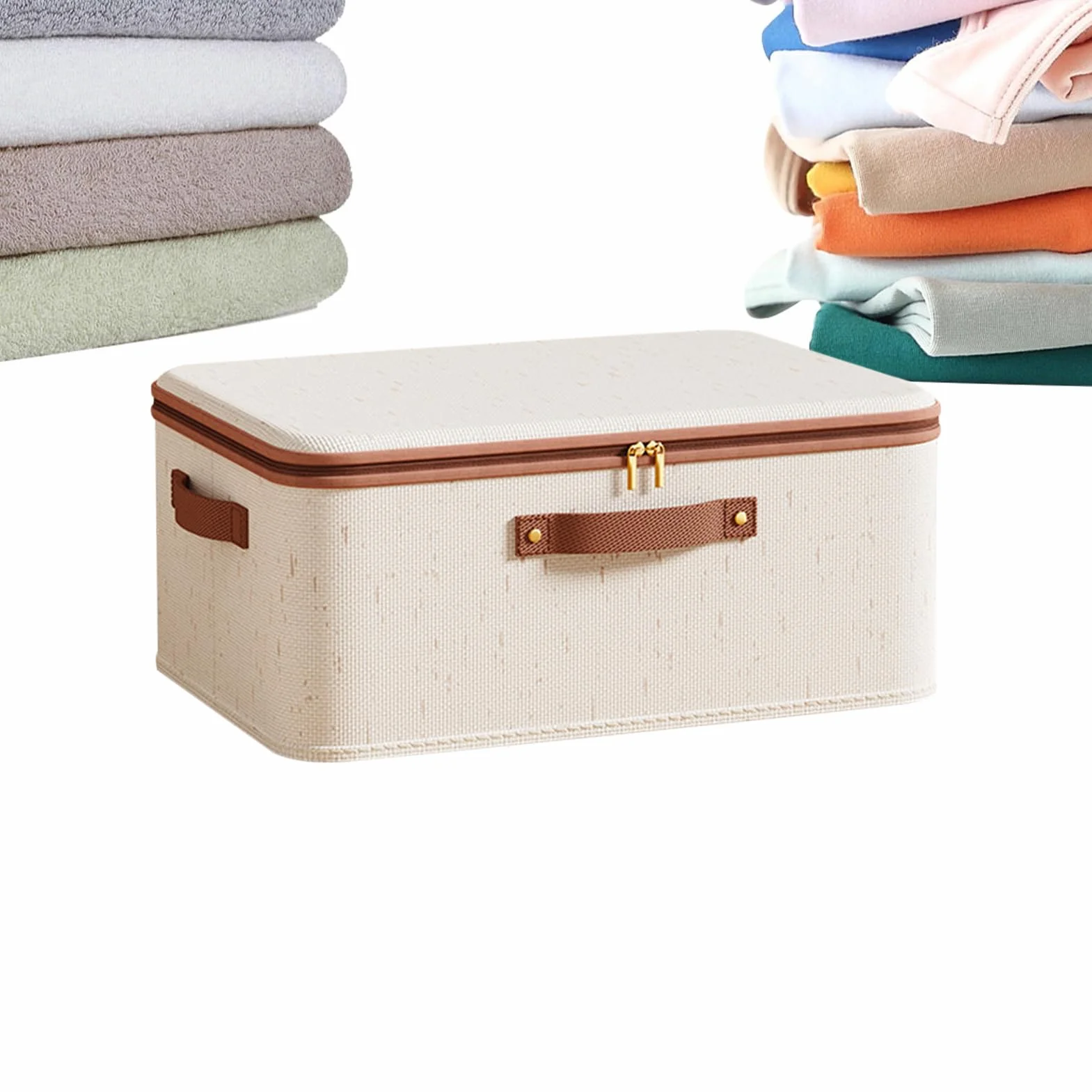 Contenitori in tessuto per decluttering, pieghevoli, di grande capacità, con panno traspirante e pannelli laterali rinforzati per maglioni, asciugamani, abiti e sistemi di spazio per armadi