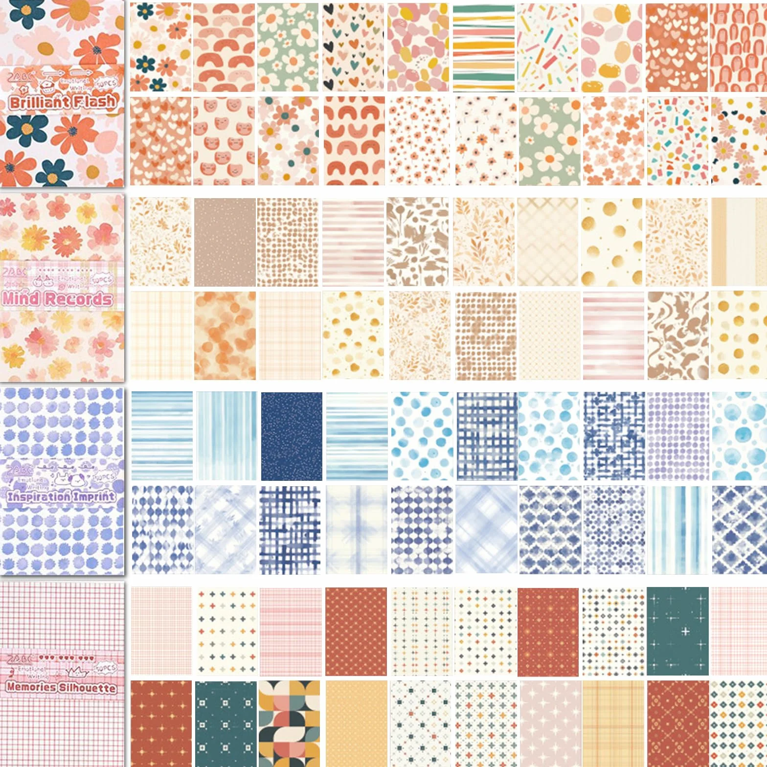 Carta Scrapbooking Retrò 200 Fogli 8.3 x 5.6cm Carta di Riso per Decoupage Vintage Junk Journal