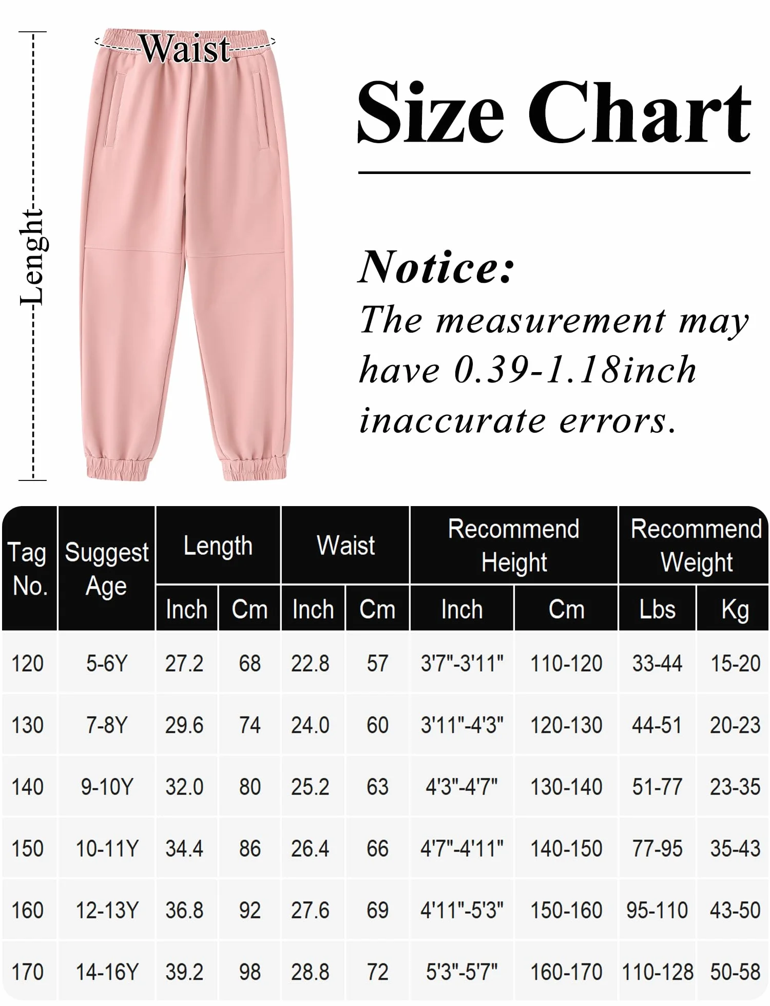 AIEOE Pantaloni sportivi lunghi per bambini, atletici, pantaloni da jogging per bambini, leggings termici con spessi e caldi, impermeabili, 120-170 cm