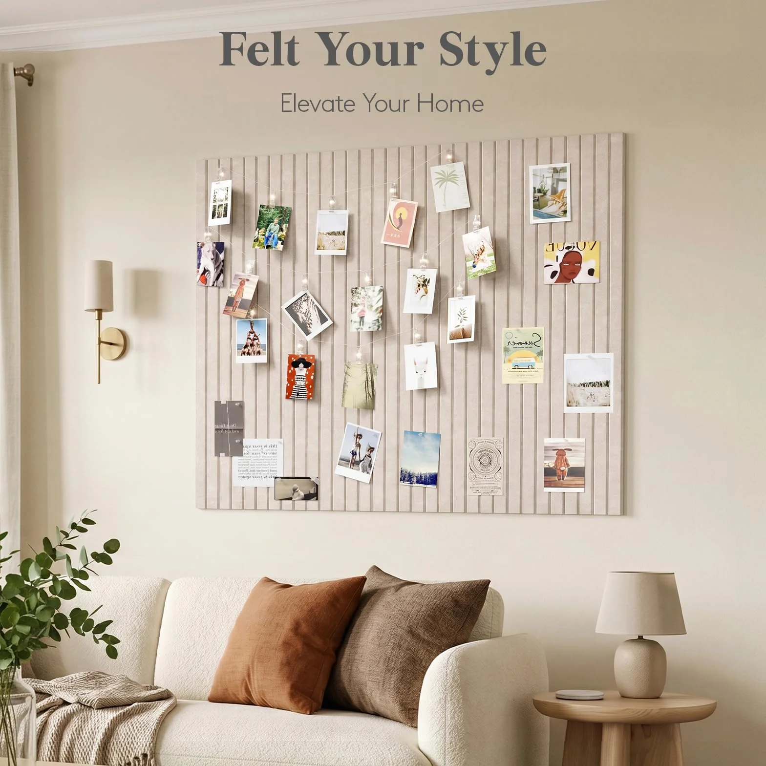 Lifewit Bacheca Adesiva in Feltro di Alta Qualità, Set da 12 Pannelli-120x90 cm, Ideale per Organizzare Note e Foto in Ufficio o a Casa, 50 Puntine Incluse, Alternativa Decorativa al Sughero, Beige