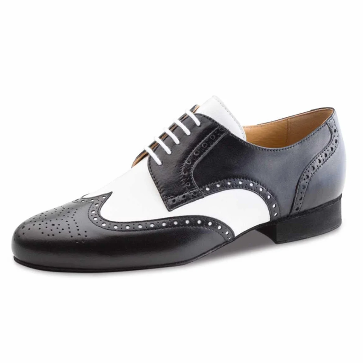 Werner Kern Uomini Scarpe da Ballo 28023 Pelle Nero Scamosciata Grigio 2 cm