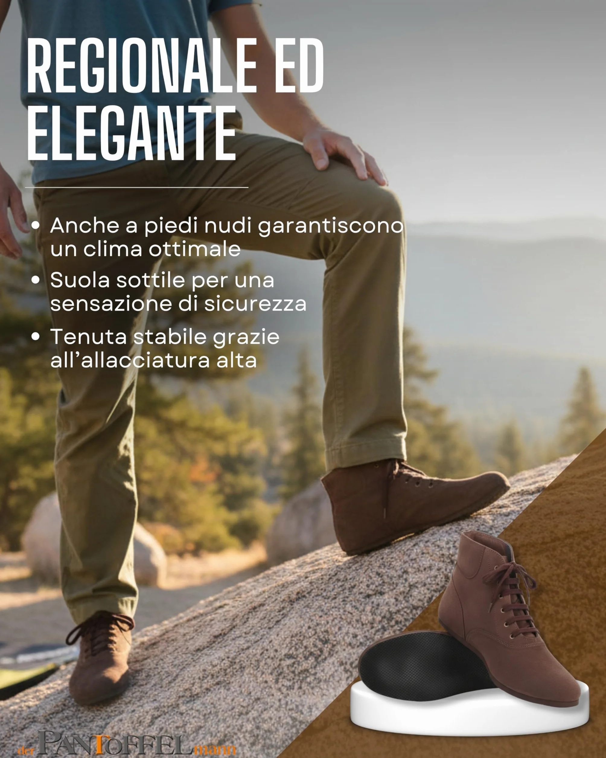 Pantoffelmann Tronchetti Scarpe da Arrampicata DDR Pelle Scamosciata Suola Gomma Uomo Donna
