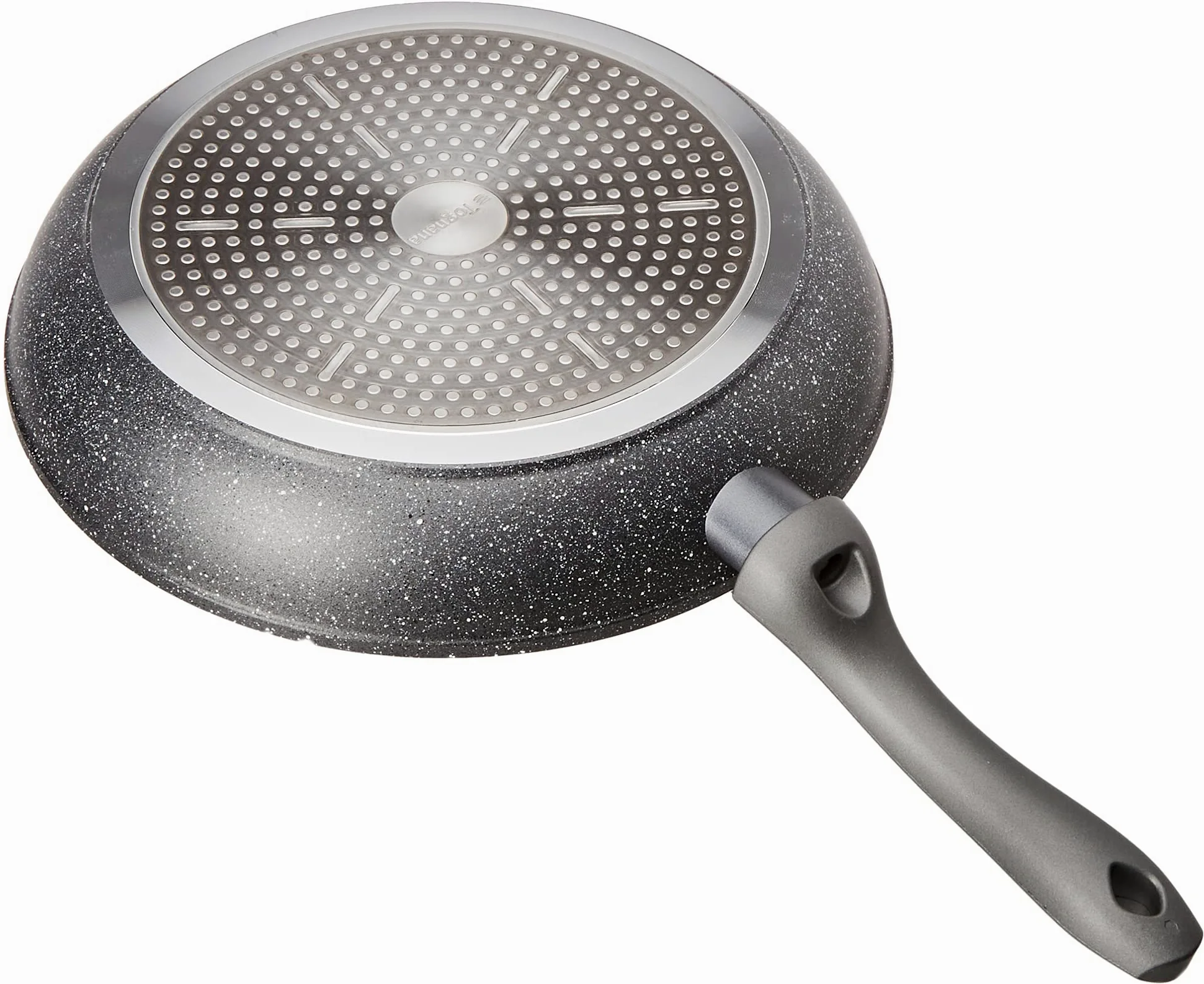 Tognana Mythos, Batteria di pentole e padelle, 9 pezzi con 3 casseruole, 2 padelle, 1 grill, 3 coperchi, Alluminio, Grigio