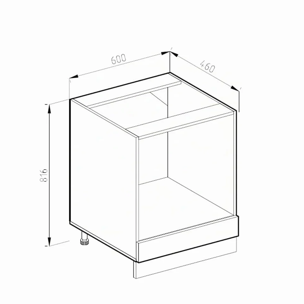 Vicco Mobile per forno da incasso R-Line, Rovere dorato, 60 cm senza piano di lavoro, per la libera combinazione all'interno di sistemi cucina modulari