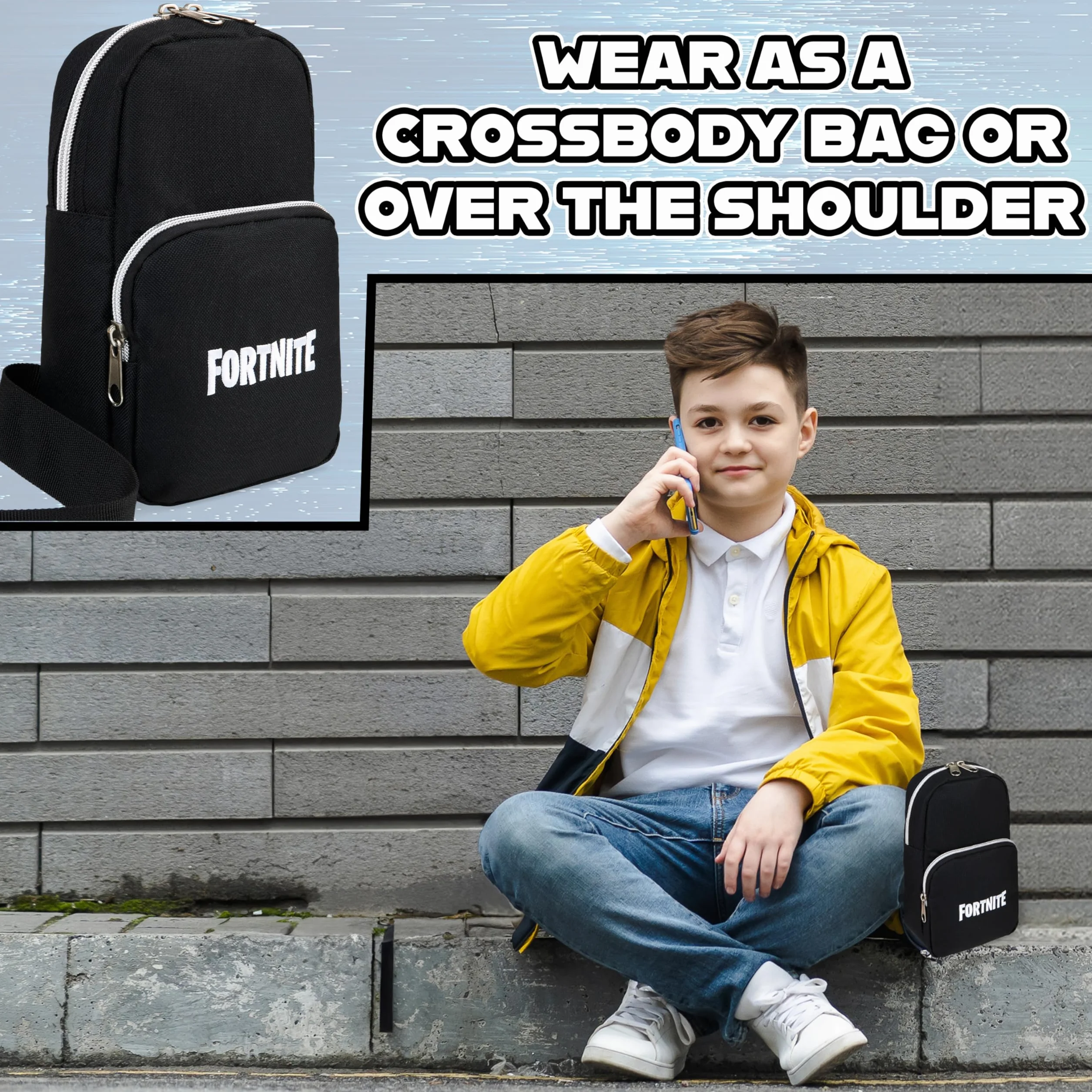 Fortnite Borsa a Tracolla Ragazzo Adolescenti Cinturino Regolabile Borsetta Bambino per Viaggi e Vacanze Regalo Bambino