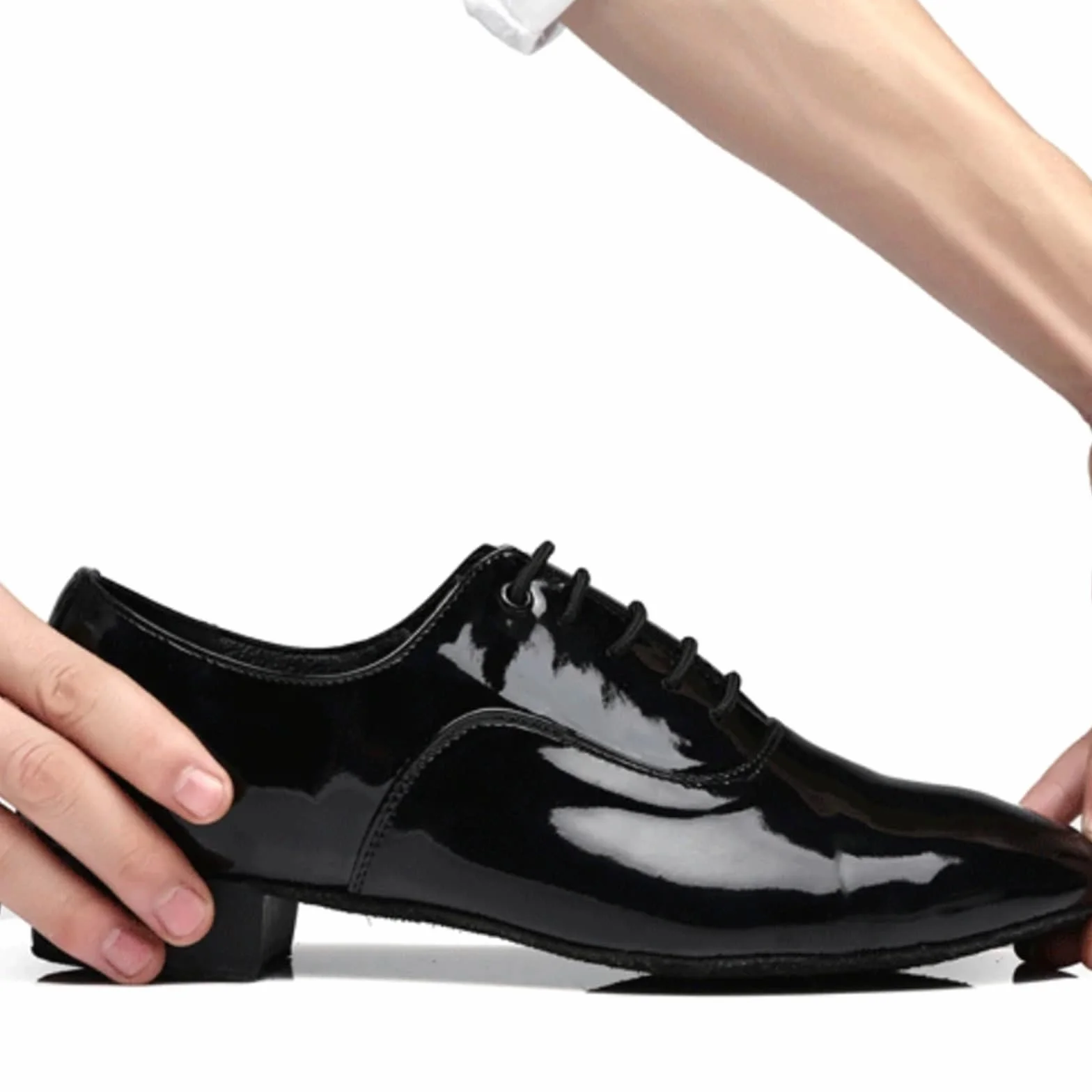 Scarpe da Ballo Latino Americano Uomo in Pelle Tango Sala da Ballo Standard Nazionali White 45