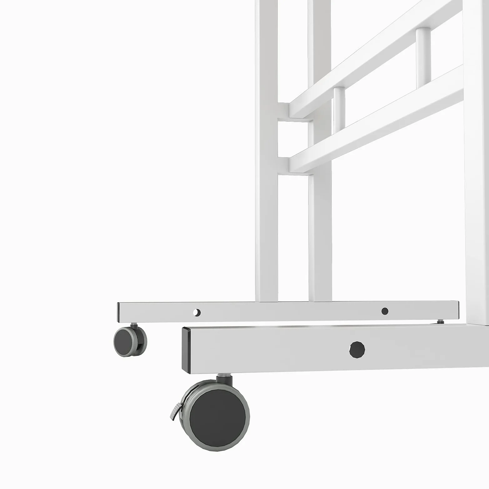 DlandHome Scrivania Sit-Stand Laptop,laptop stand standing desk Tavolino Caffe per Casa o Studio con 4 Ruote Mobile e Blocco, Scrivania Lavoro per Discorso, Altezza Regolabile 67-115cm, di Legno Acero