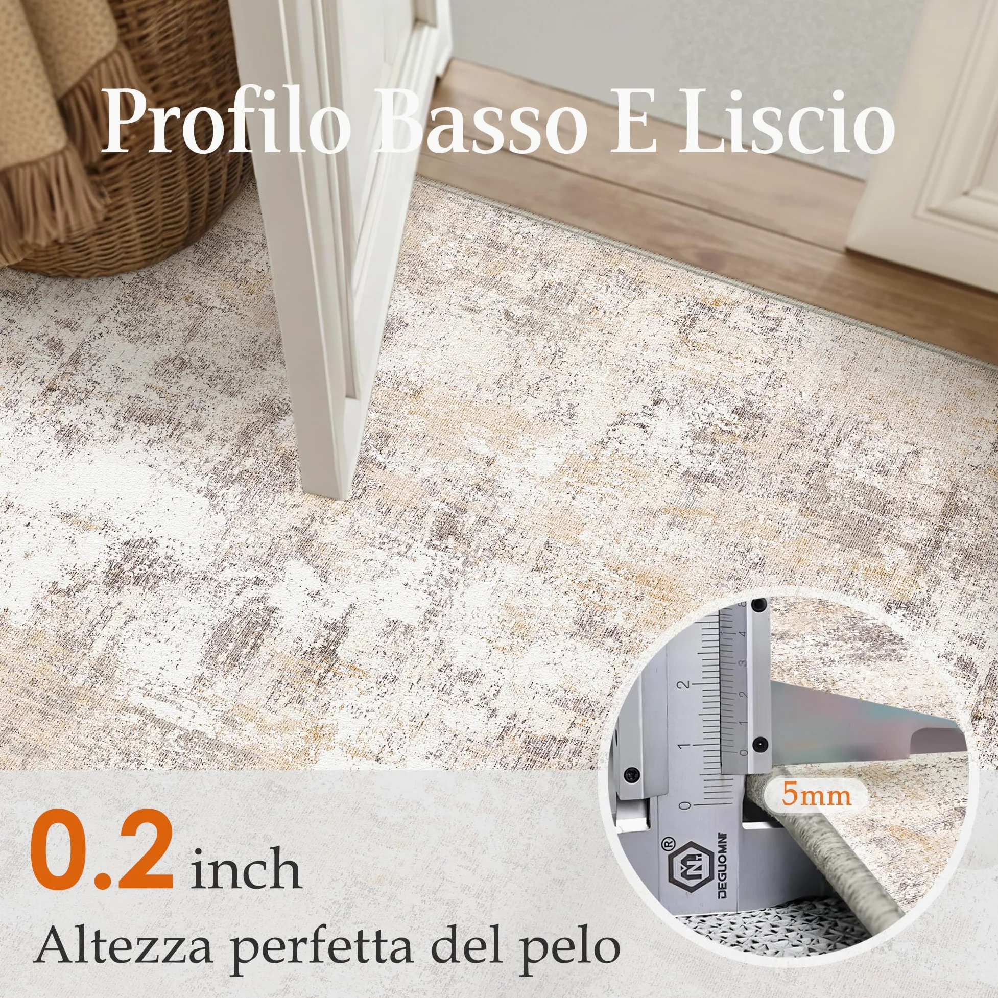 HUGEAR Tappeto Salotto Moderno Beige Grigio Tappeti 300x400cm Lavabile in Lavatrice Antiscivolo Astratto Naturale Grande Carpet Cameretta Scendiletto Camera da Letto Ufficio Pelo Corto