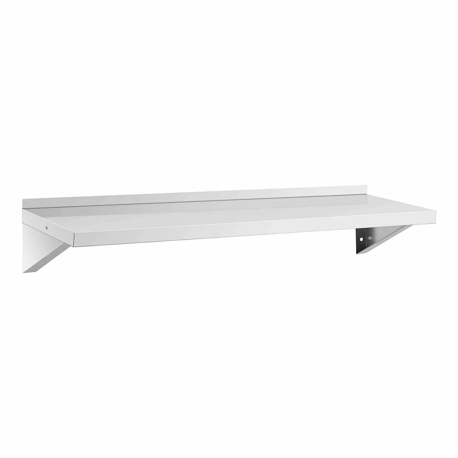 Royal Catering RCWR-120.1 - Mensola da parete in acciaio INOX, 120 x 40 cm, portata fino a 80 kg
