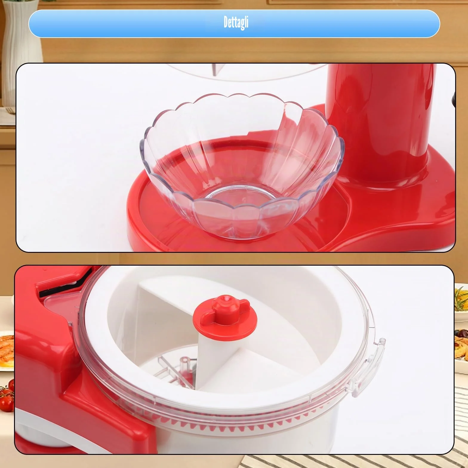 Macchina per granita e ghiaccio tritato elettrica da banco, lame in acciaio inossidabile, Ice Crusher
