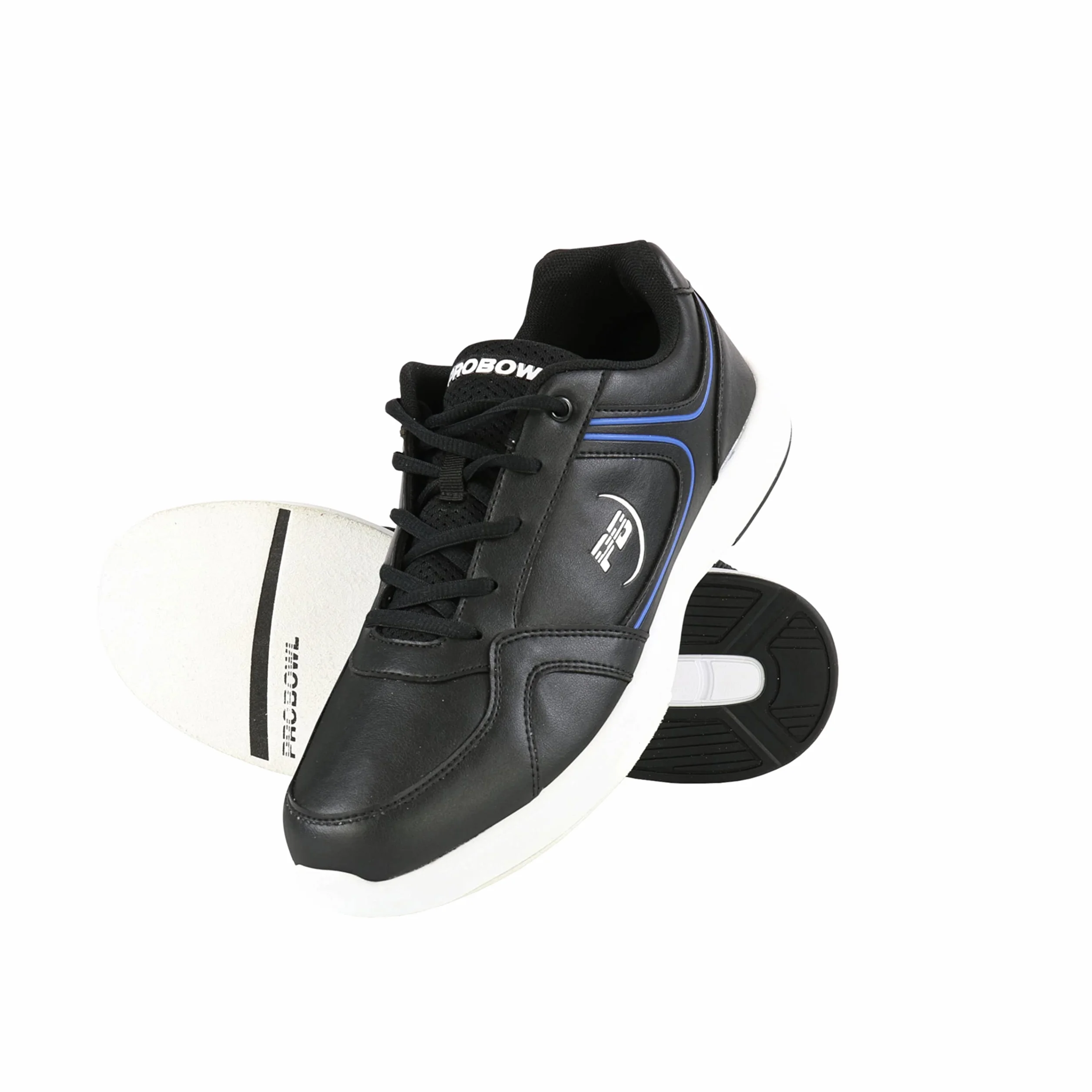 Pro Bowl Bonega Scarpe da bowling uomo suola scorrevole effetto pelle Nero/Blu